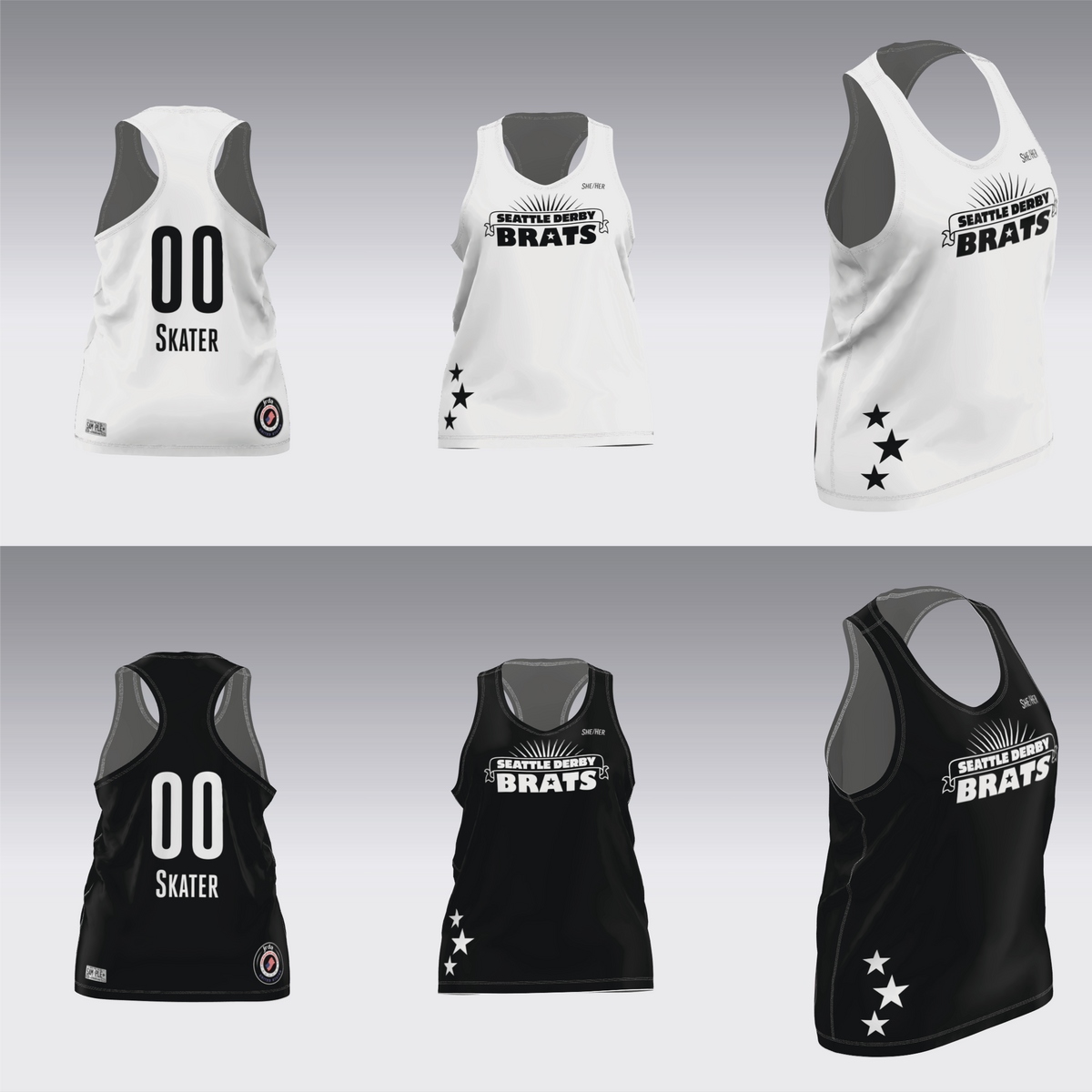 SEATTLE DERBY BRATS GALAXY TRAVEL JERSEYS (NO SIDE BANDS)