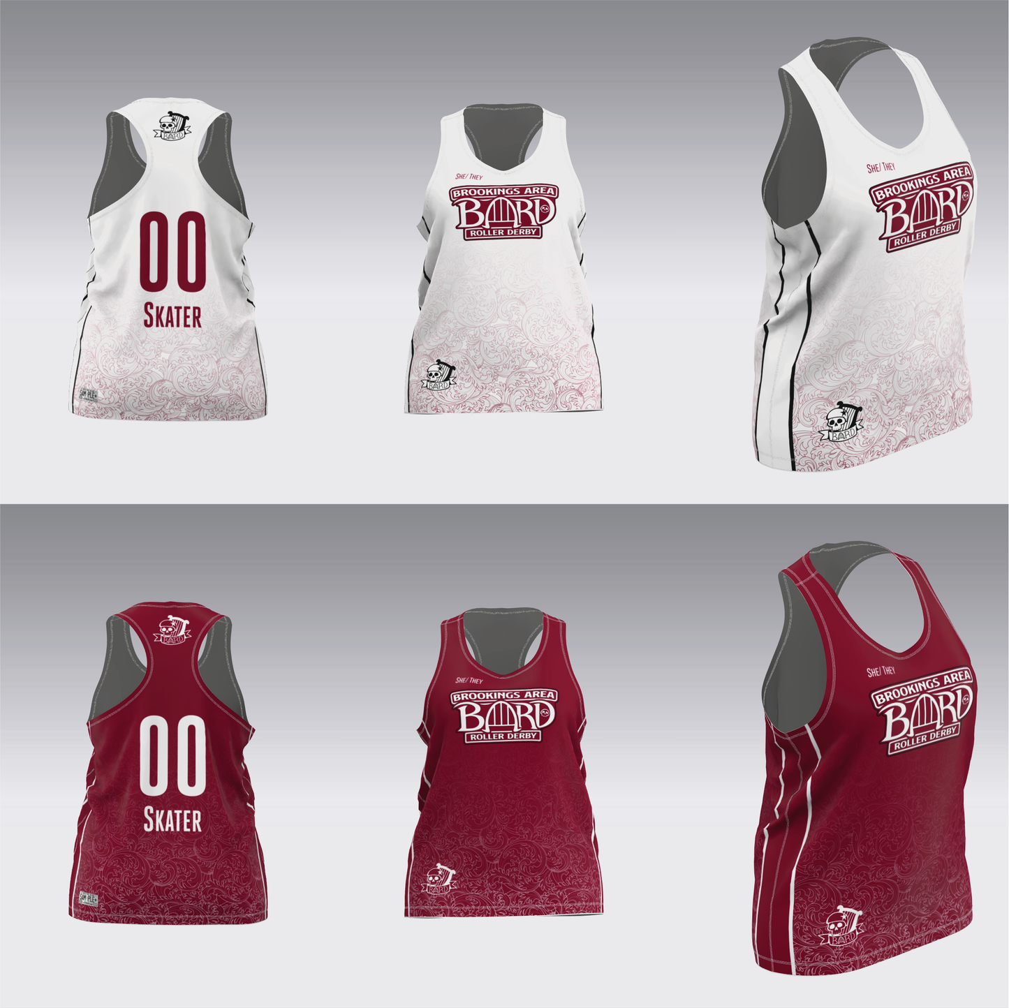 BROOKINGS AREA ROLLER DERBY TRAVEL JERSEYS
