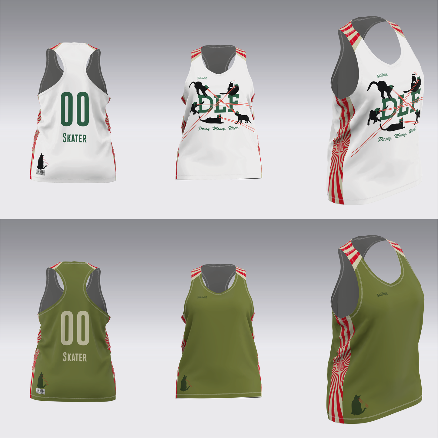 DERBY LIBERATION FRONT WHITE AND GREEN JERSEYS