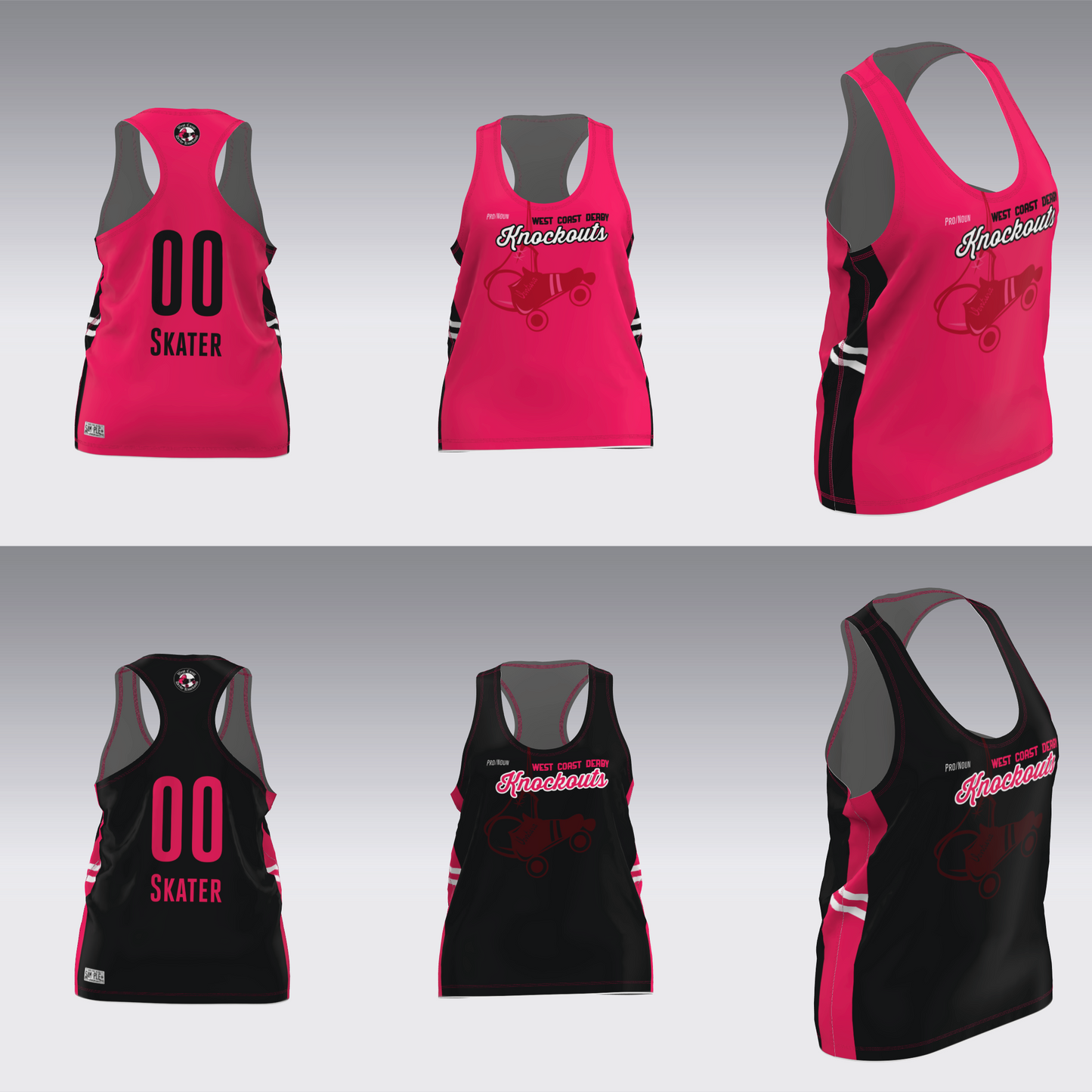 WEST COAST KNOCKOUTS PINK AND BLACK