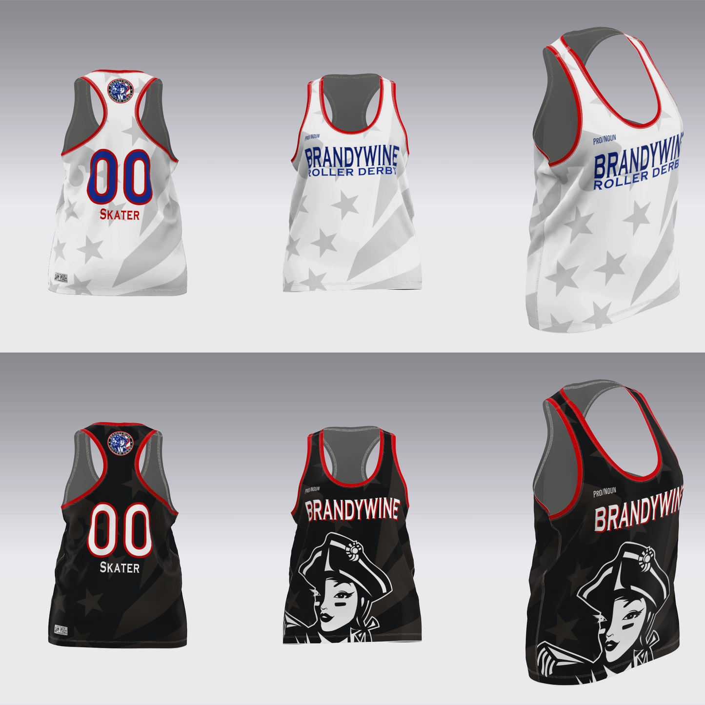 BRANDYWINE ROLLER DERBY TRAVEL JERSEYS