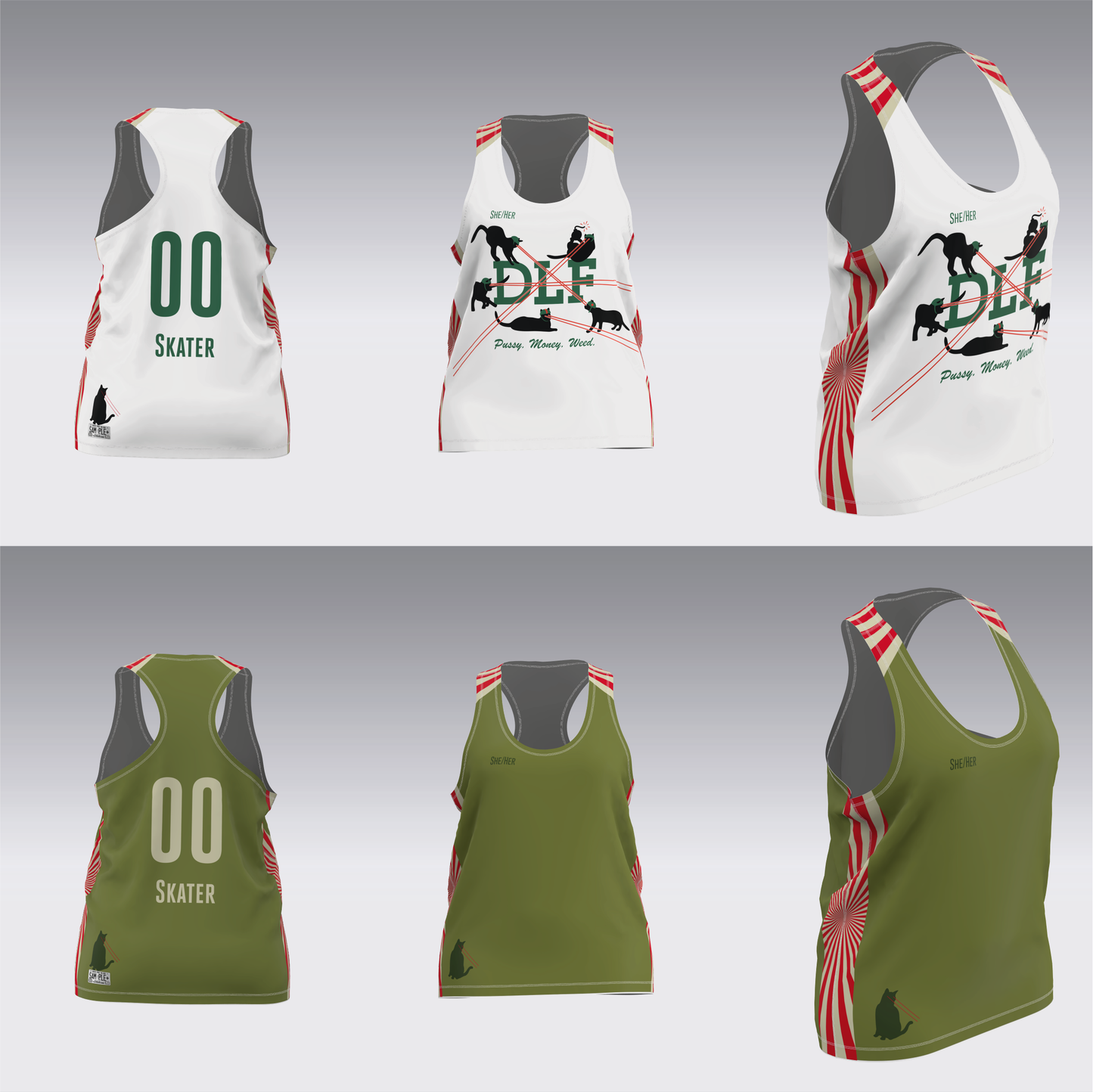 DERBY LIBERATION FRONT WHITE AND GREEN JERSEYS