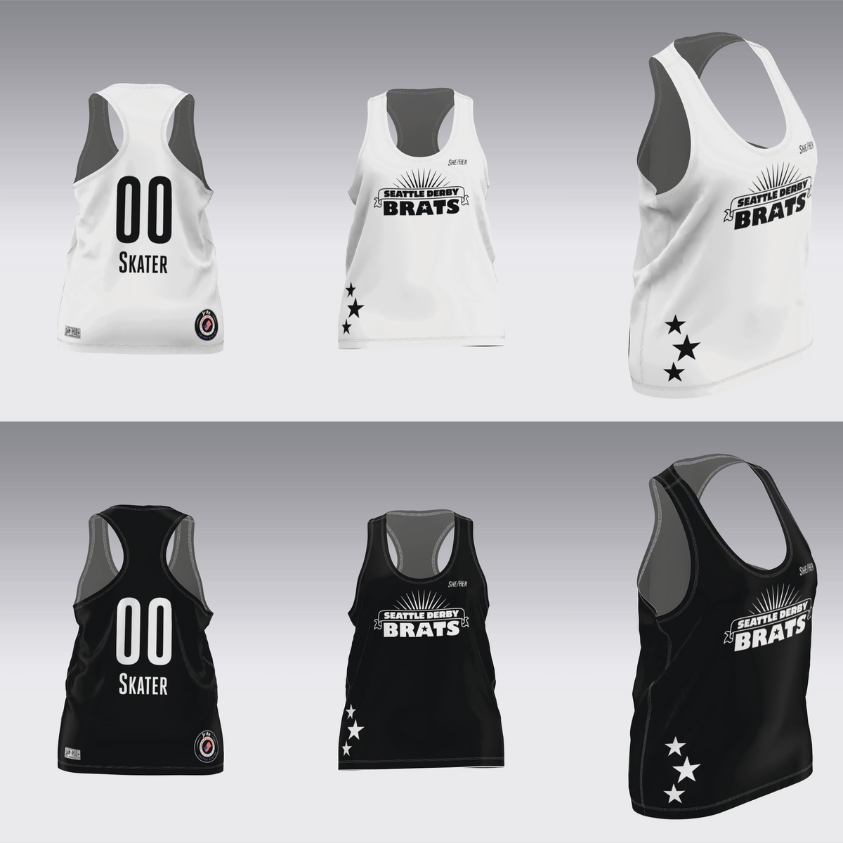 SEATTLE DERBY BRATS GALAXY TRAVEL JERSEYS (NO SIDE BANDS)