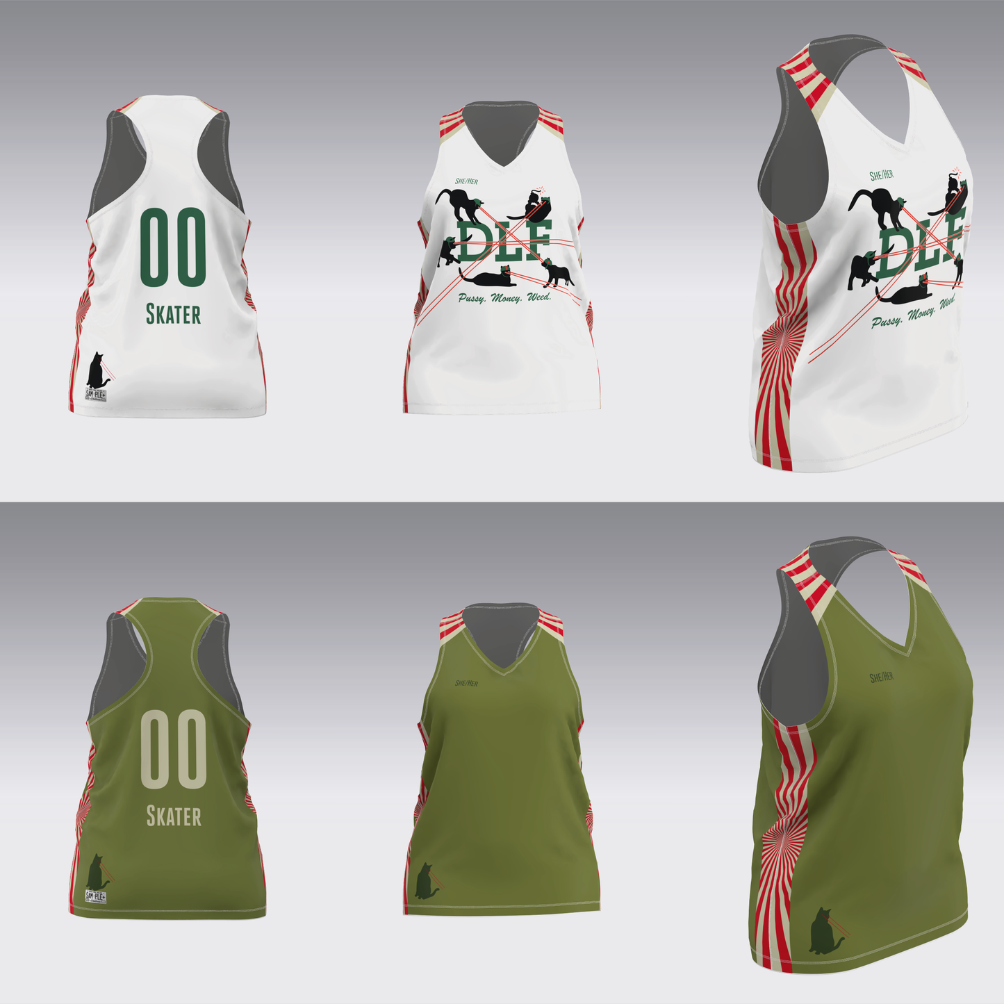 DERBY LIBERATION FRONT WHITE AND GREEN JERSEYS