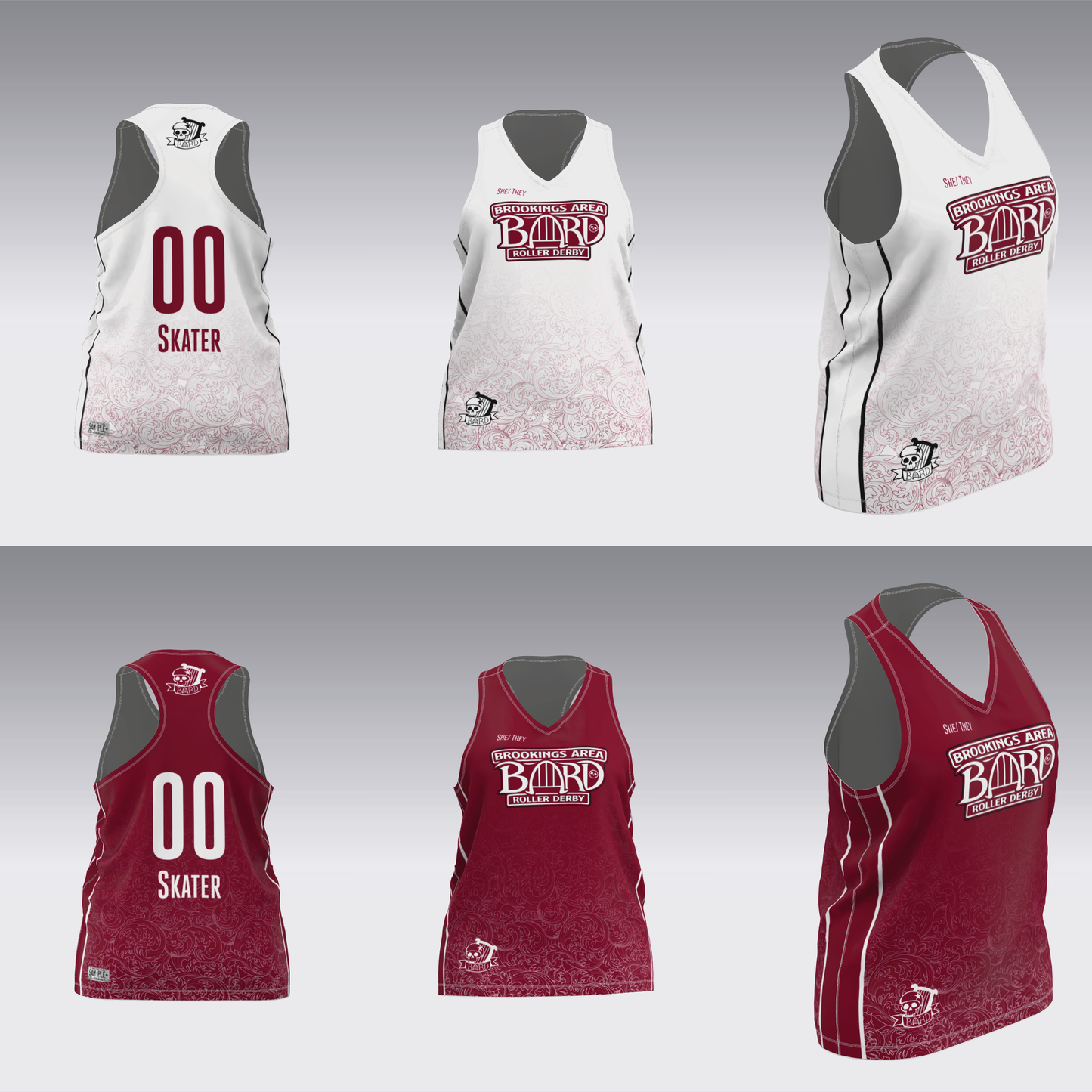 BROOKINGS AREA ROLLER DERBY TRAVEL JERSEYS