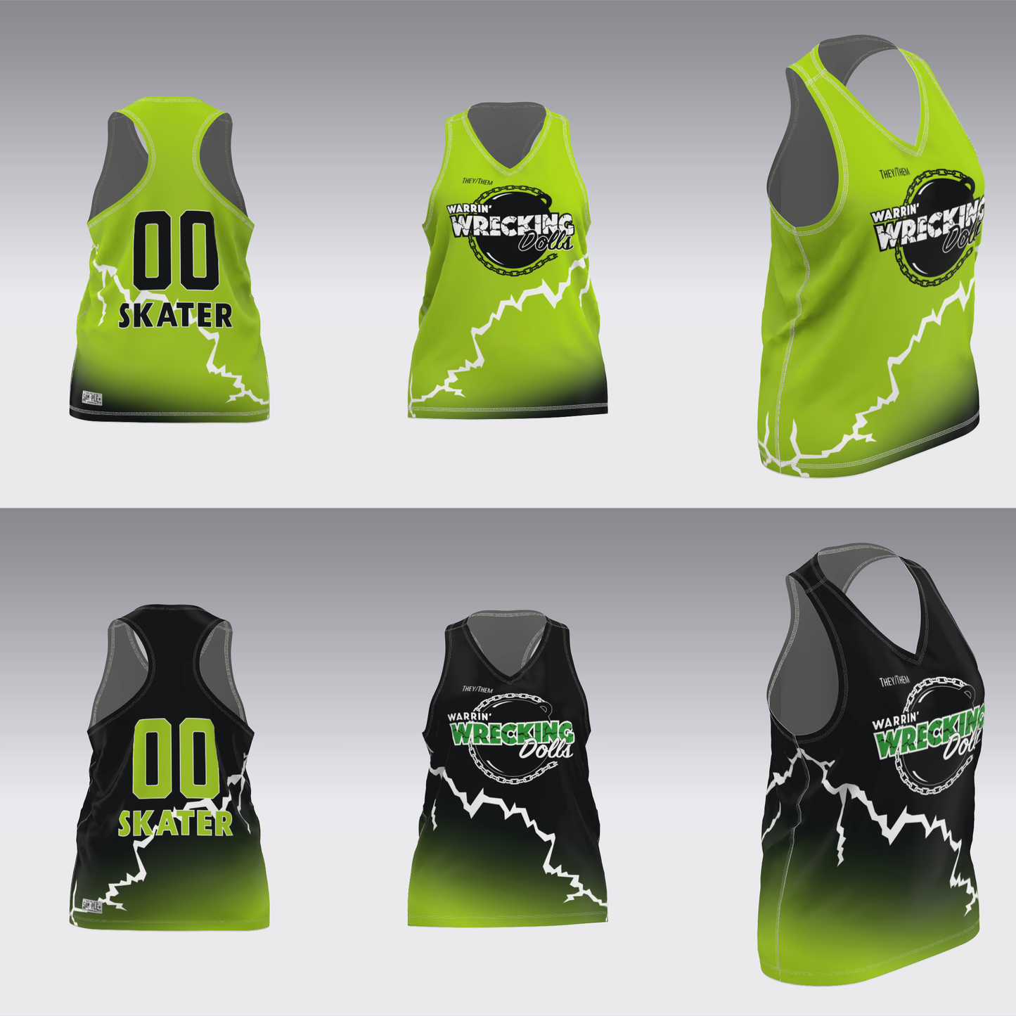 WARRIN' WRECKING DOLLS TRAVEL JERSEYS