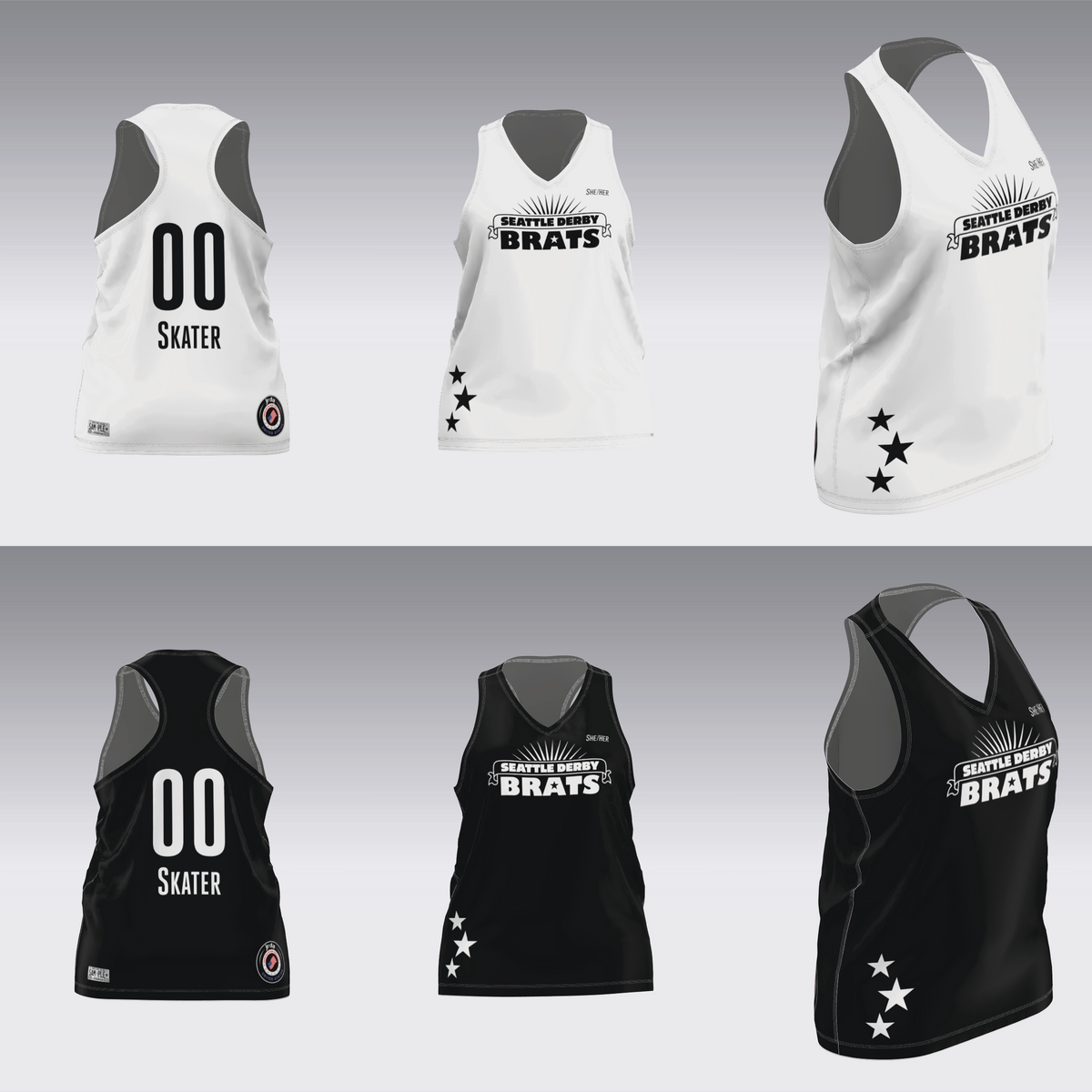 SEATTLE DERBY BRATS GALAXY TRAVEL JERSEYS (NO SIDE BANDS)