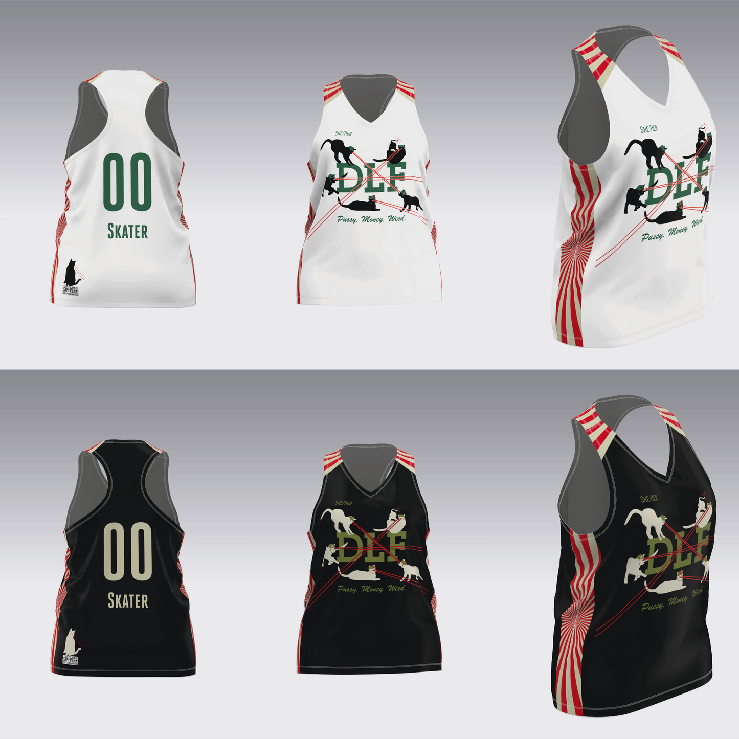 DERBY LIBERATION FRONT WHITE AND BLACK JERSEYS