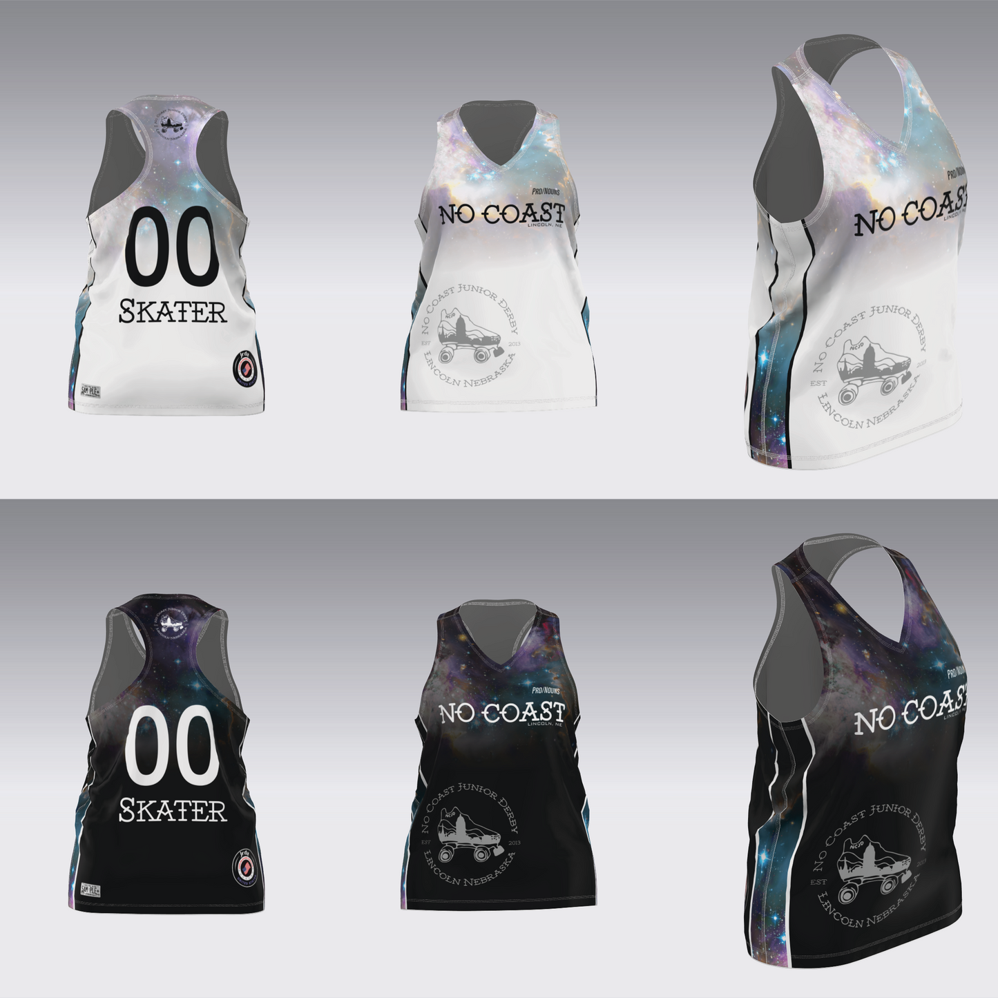 NO COAST BLACK & WHITE TRAVEL JERSEYS