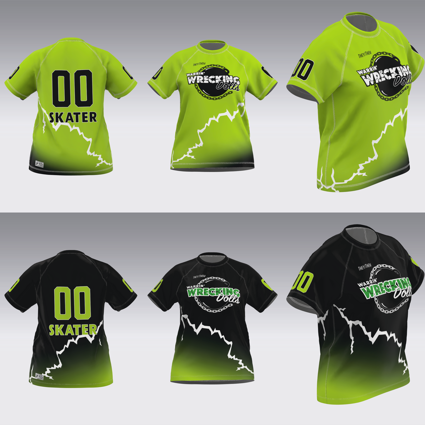 WARRIN' WRECKING DOLLS TRAVEL JERSEYS