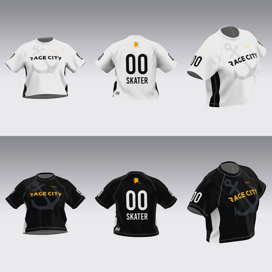 RAGE CITY BLACK AND WHITE TEAM JERSEYS