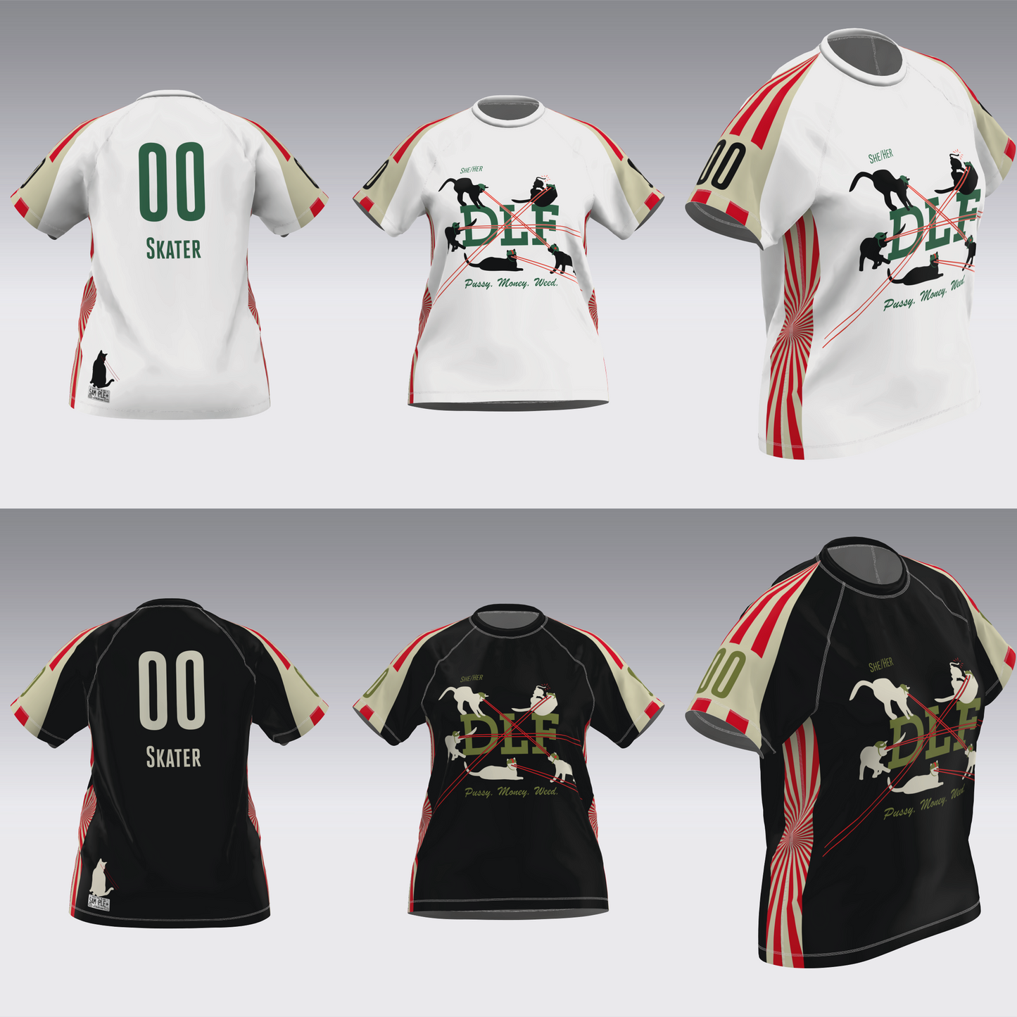 DERBY LIBERATION FRONT WHITE AND BLACK JERSEYS