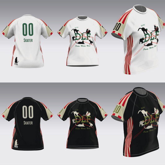 DERBY LIBERATION FRONT WHITE AND BLACK JERSEYS