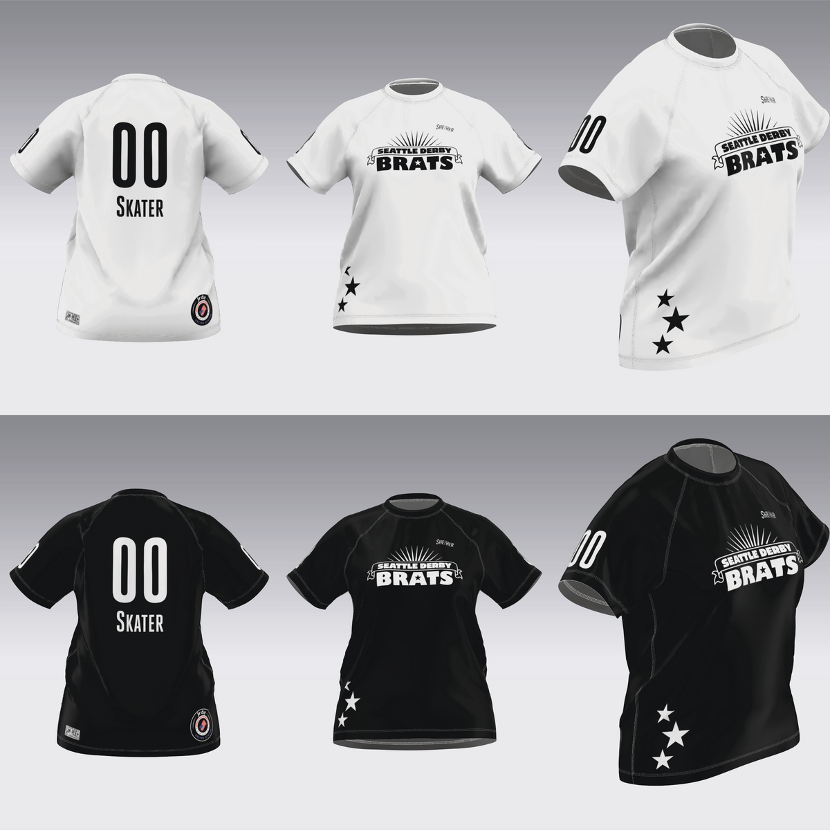 SEATTLE DERBY BRATS GALAXY TRAVEL JERSEYS (NO SIDE BANDS)