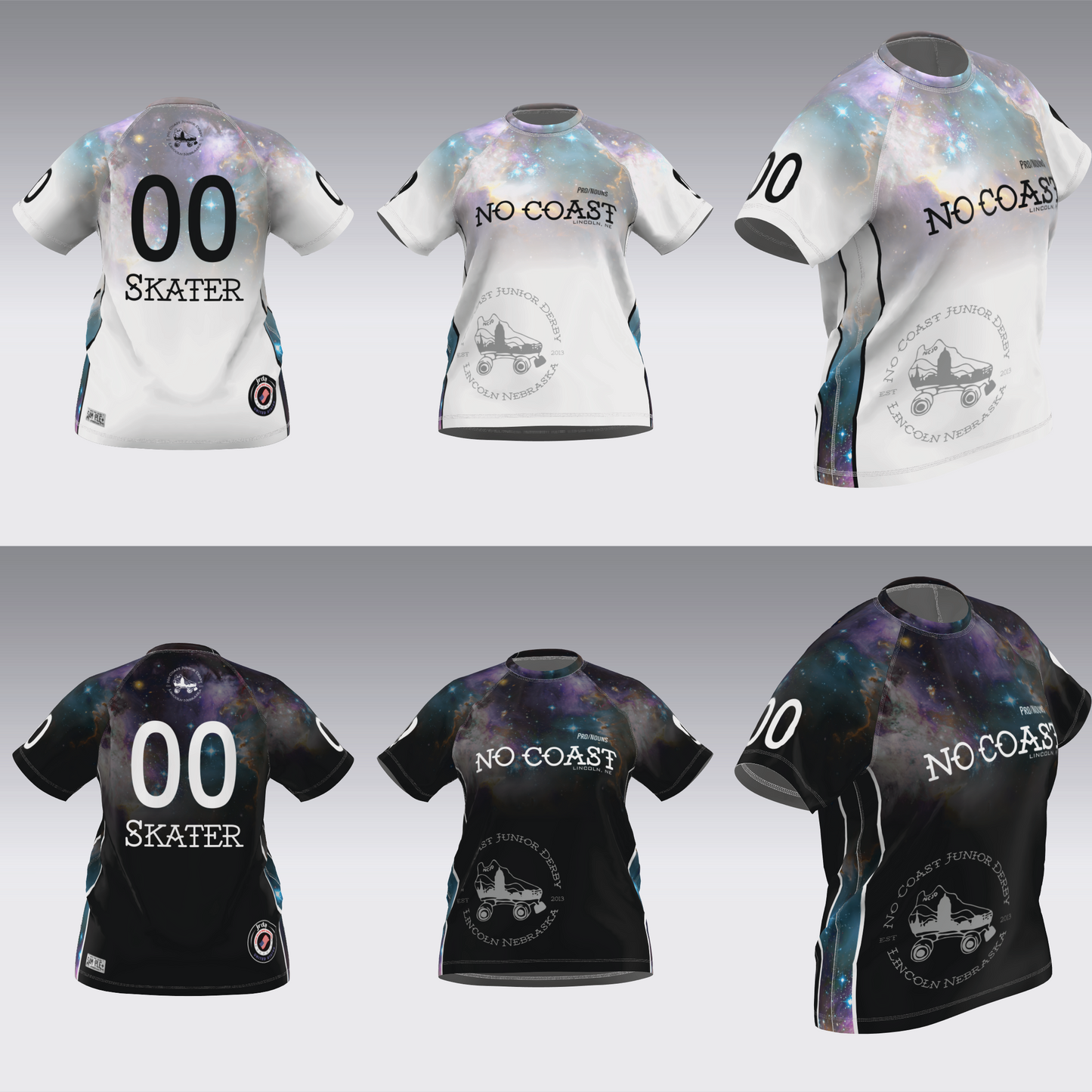 NO COAST BLACK & WHITE TRAVEL JERSEYS