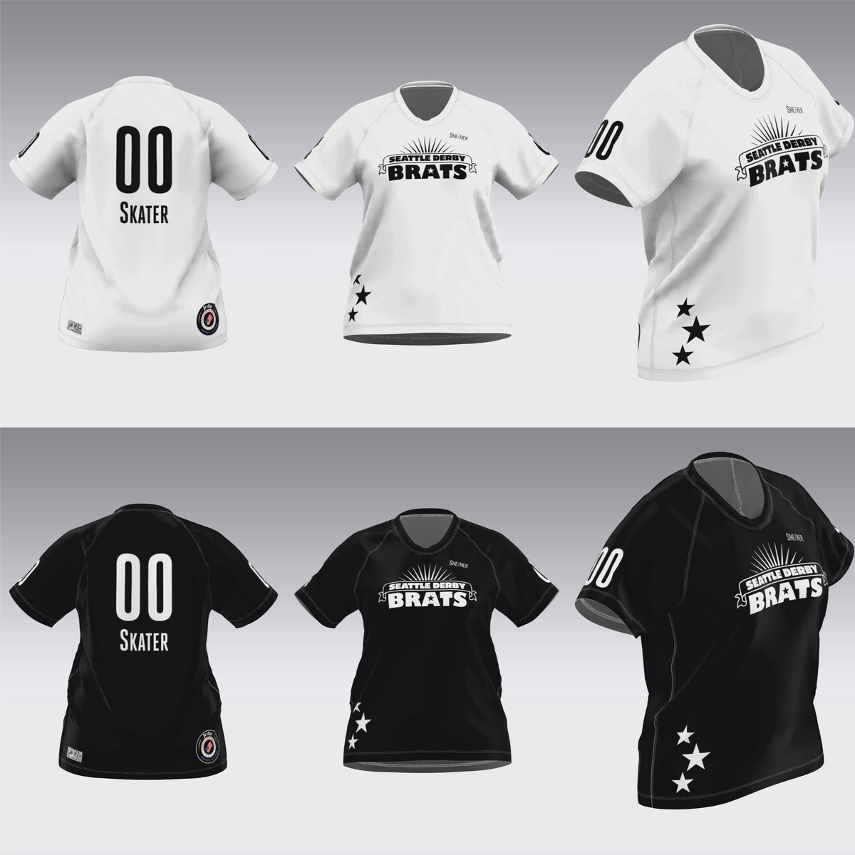 SEATTLE DERBY BRATS GALAXY TRAVEL JERSEYS (NO SIDE BANDS)