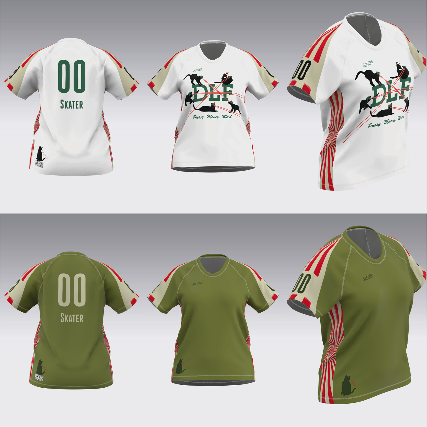 DERBY LIBERATION FRONT WHITE AND GREEN JERSEYS