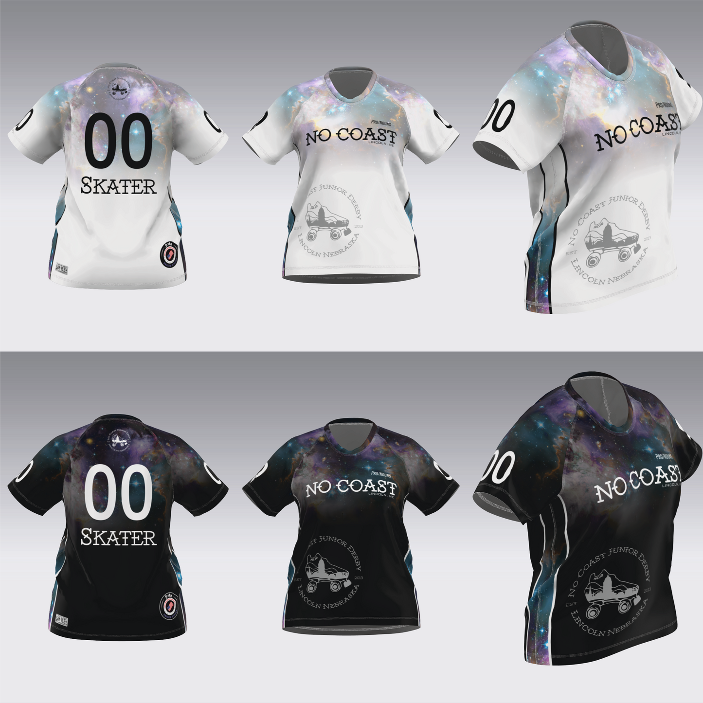 NO COAST BLACK & WHITE TRAVEL JERSEYS