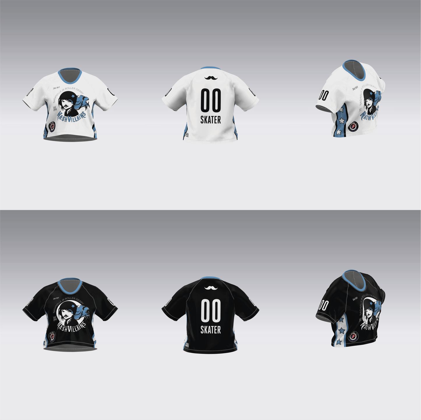 NASHVILLE BLACK AND WHITE TEAM JERSEYS