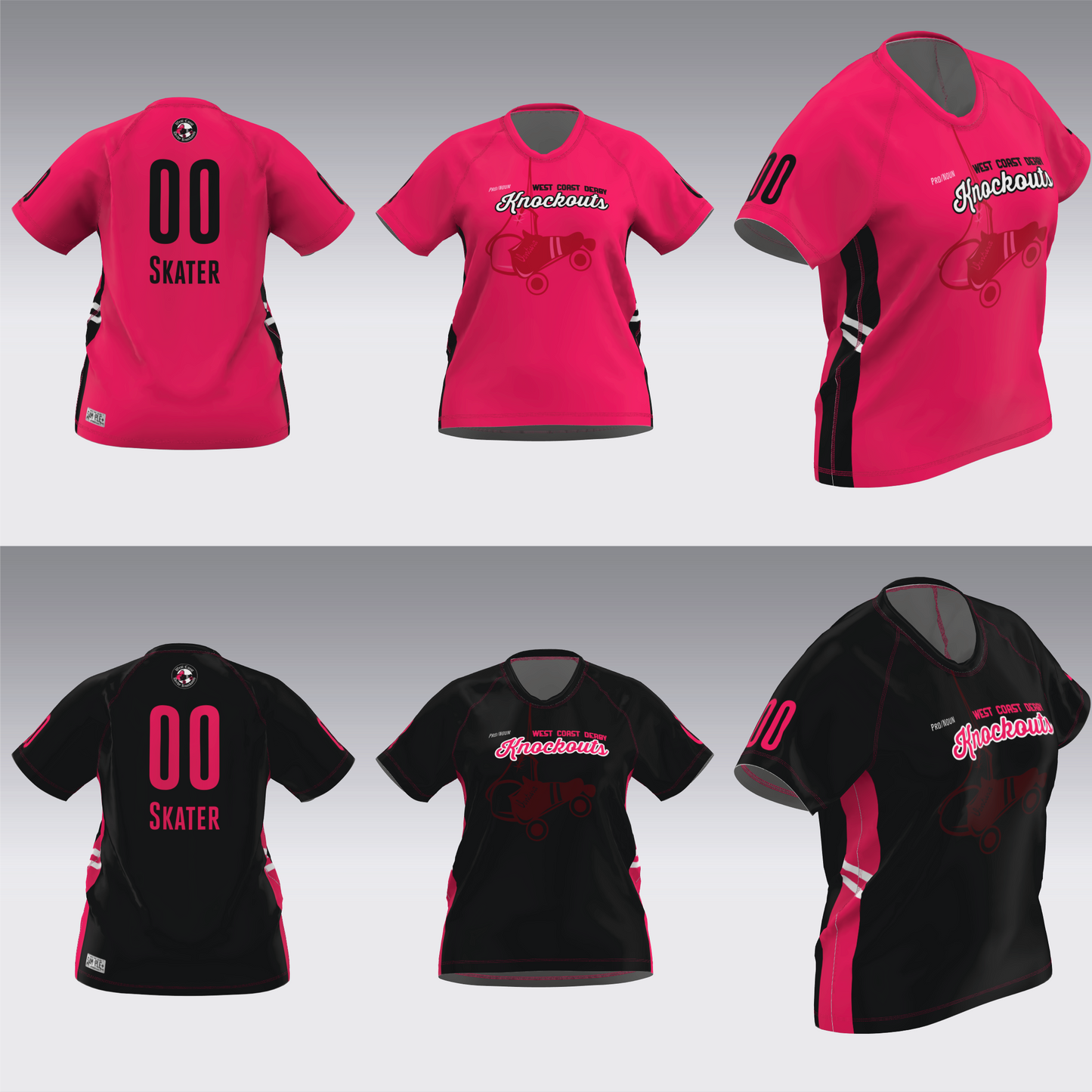 WEST COAST KNOCKOUTS PINK AND BLACK