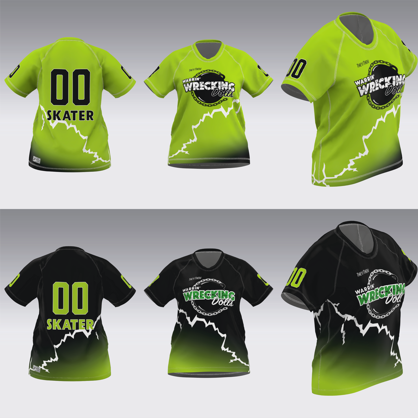 WARRIN' WRECKING DOLLS TRAVEL JERSEYS