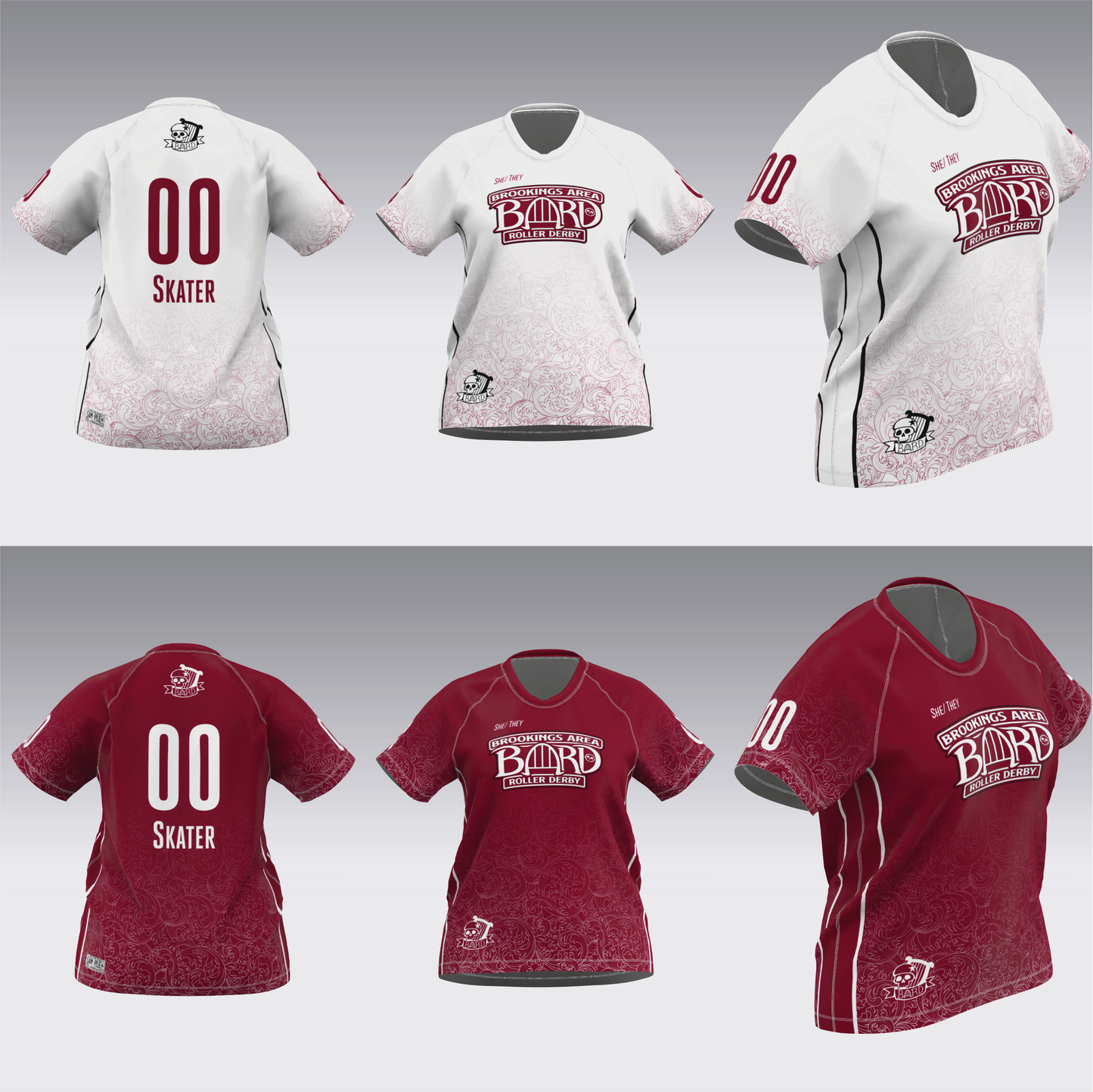 BROOKINGS AREA ROLLER DERBY TRAVEL JERSEYS