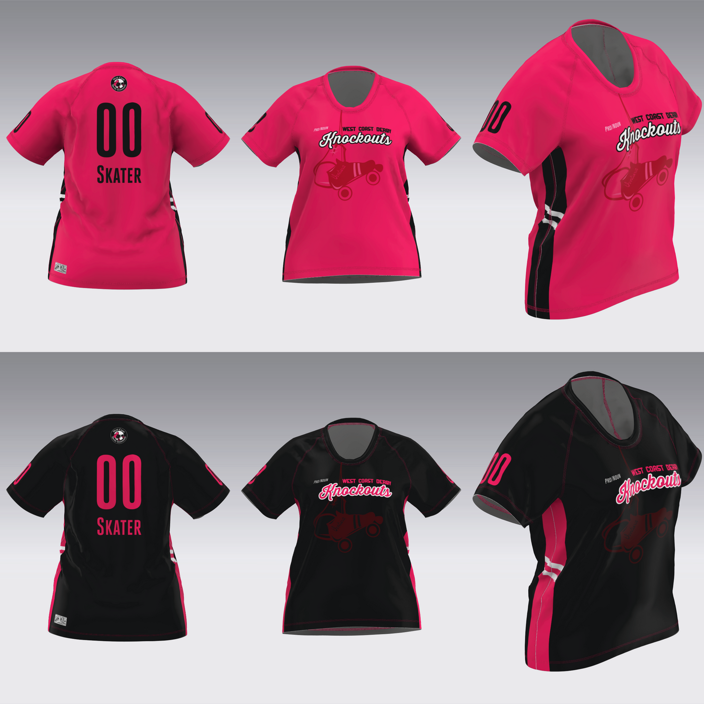 WEST COAST KNOCKOUTS PINK AND BLACK