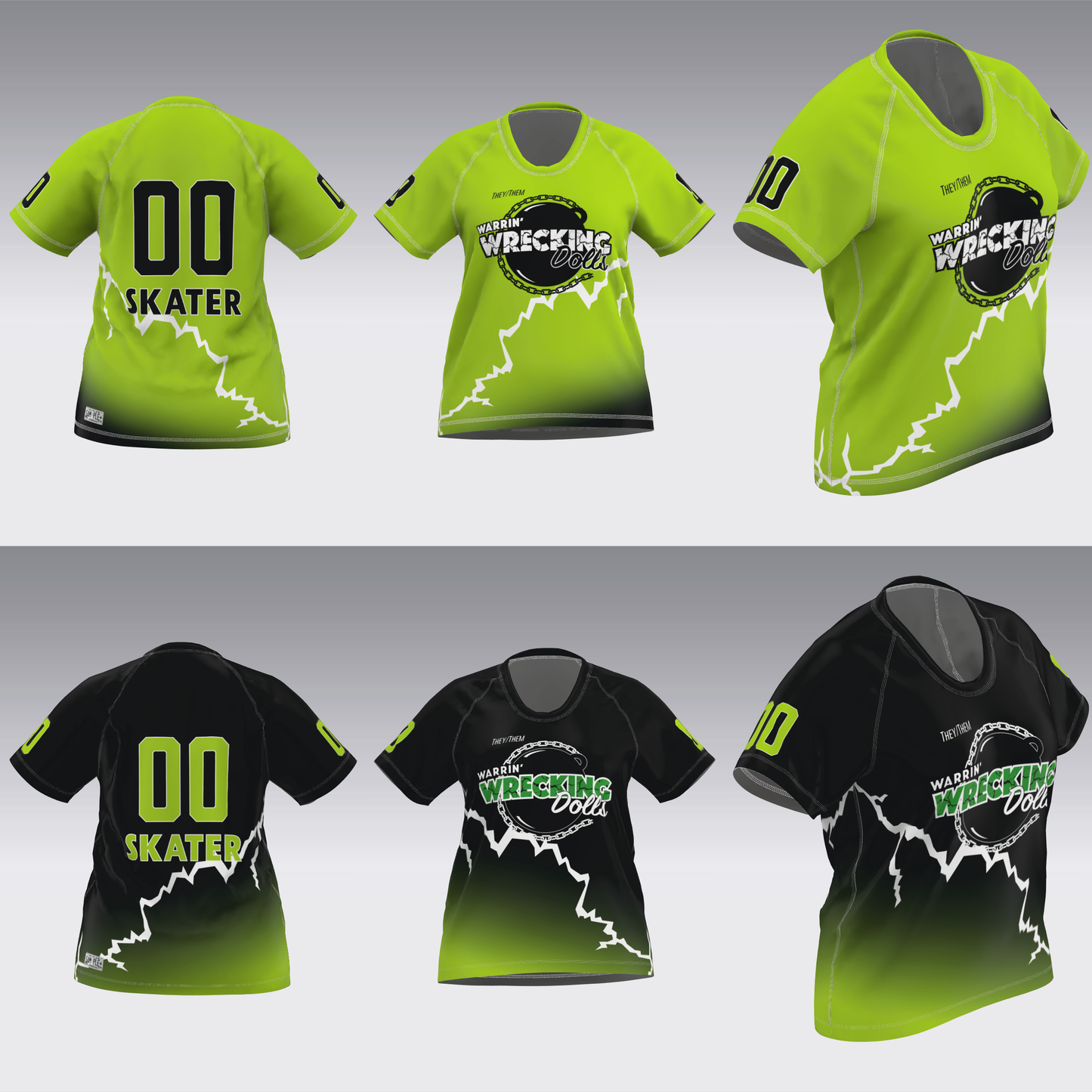 WARRIN' WRECKING DOLLS TRAVEL JERSEYS