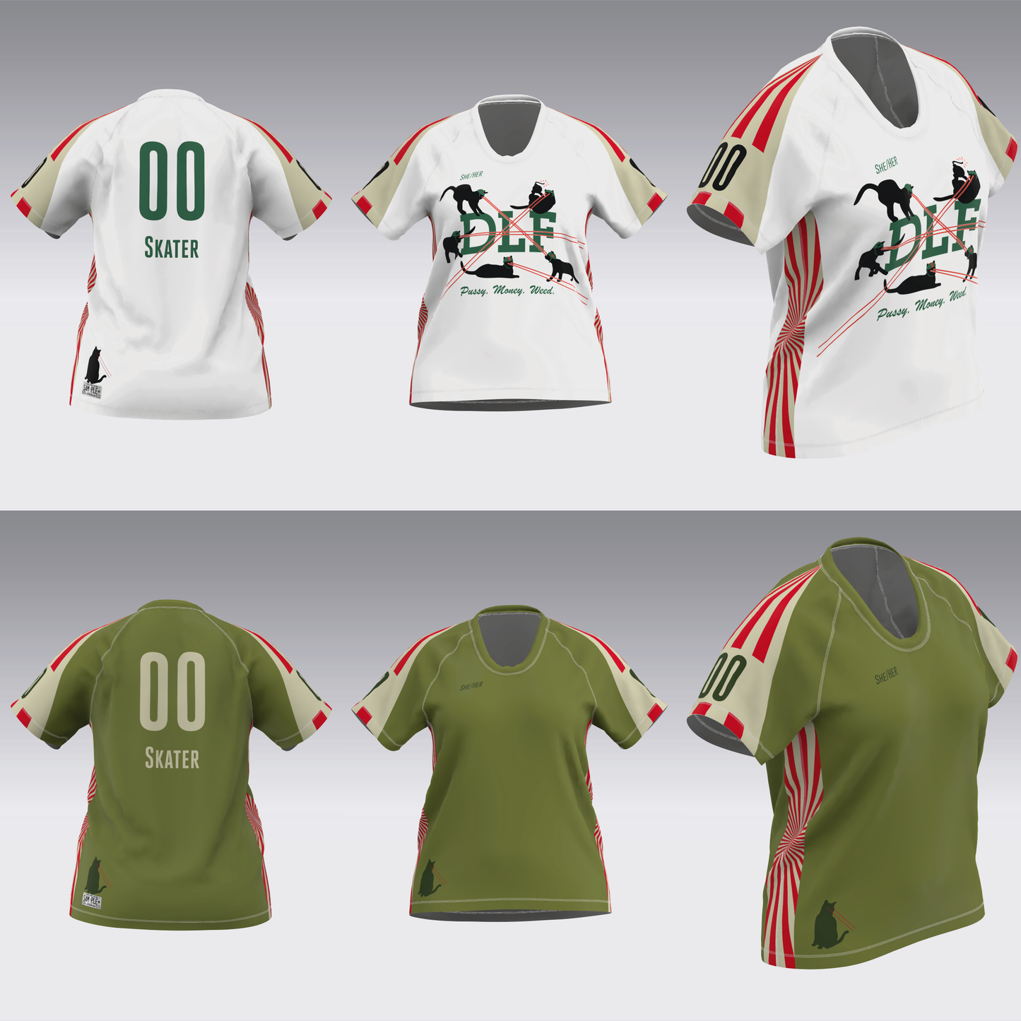 DERBY LIBERATION FRONT WHITE AND GREEN JERSEYS