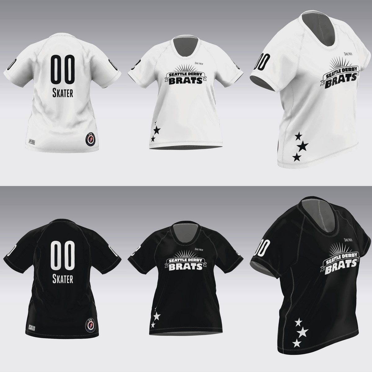 SEATTLE DERBY BRATS GALAXY TRAVEL JERSEYS (NO SIDE BANDS)