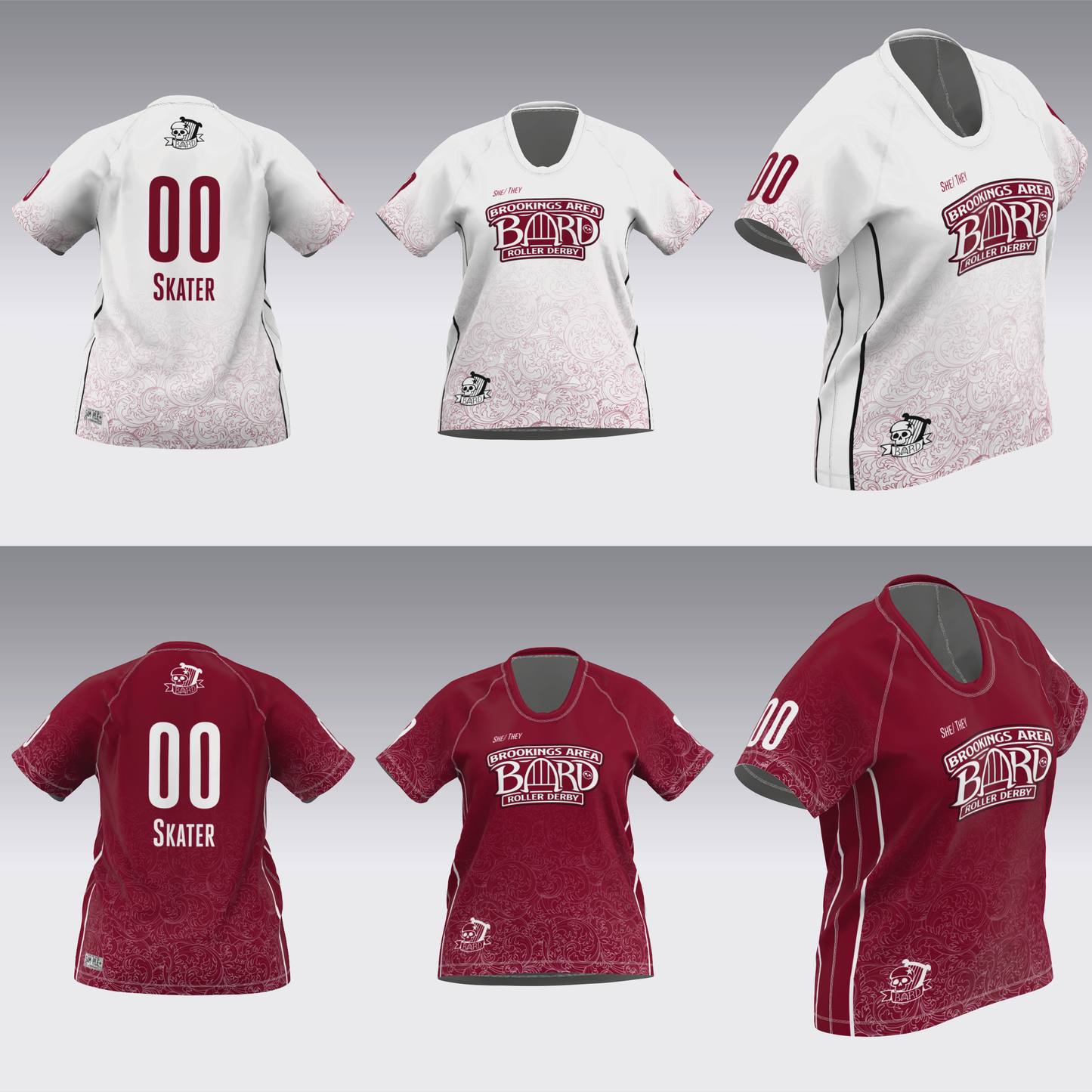 BROOKINGS AREA ROLLER DERBY TRAVEL JERSEYS