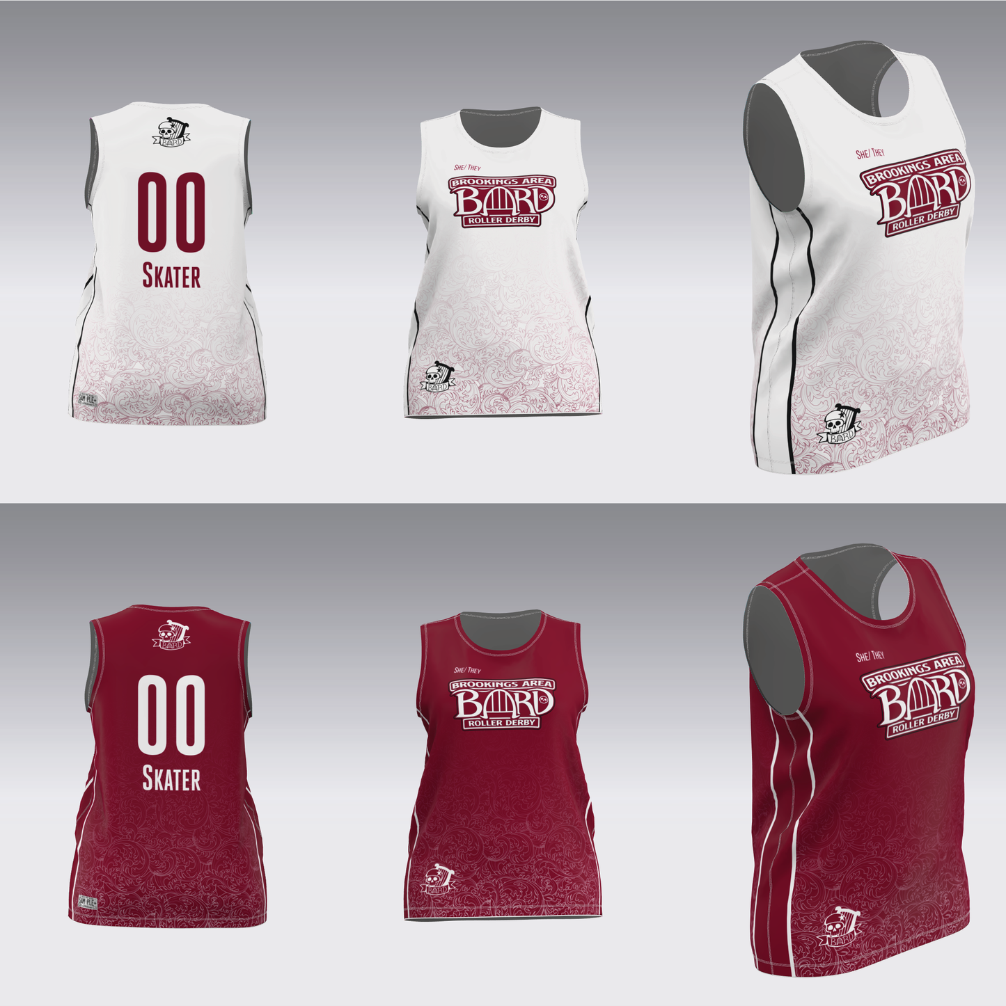BROOKINGS AREA ROLLER DERBY TRAVEL JERSEYS