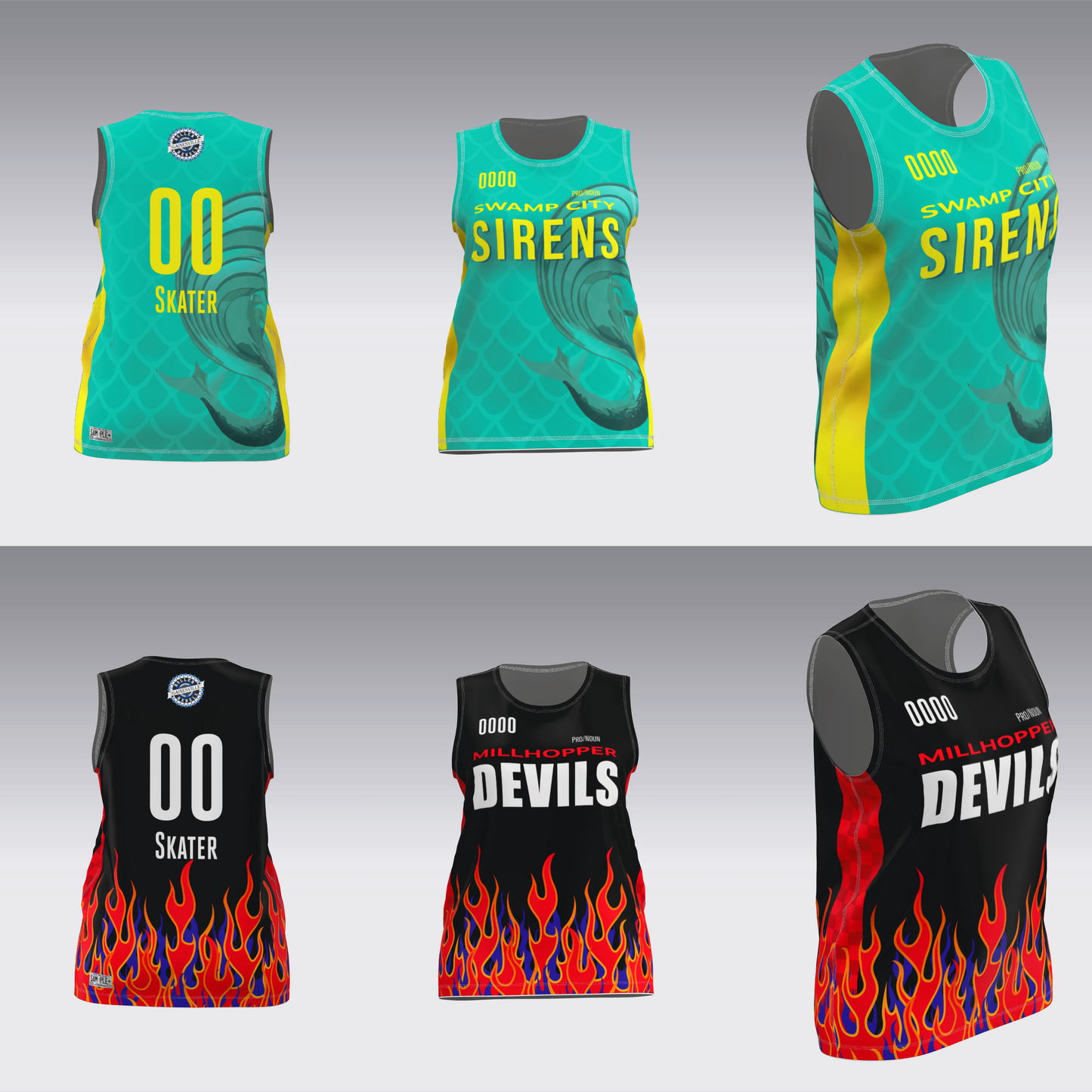 GAINESVILLE SIRENS-DEVILS JERSEYS
