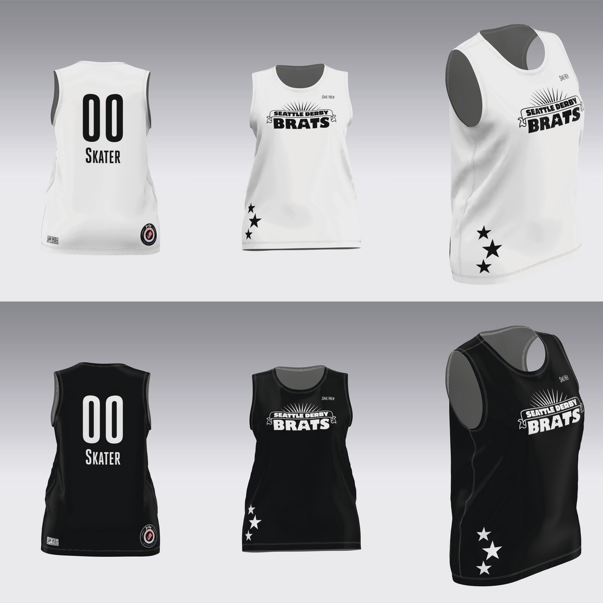 SEATTLE DERBY BRATS GALAXY TRAVEL JERSEYS (NO SIDE BANDS)