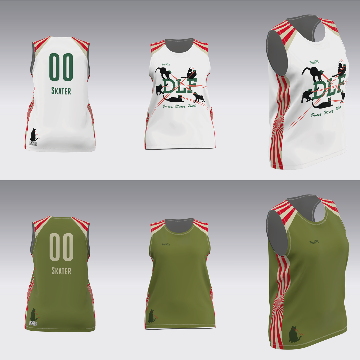 DERBY LIBERATION FRONT WHITE AND GREEN JERSEYS