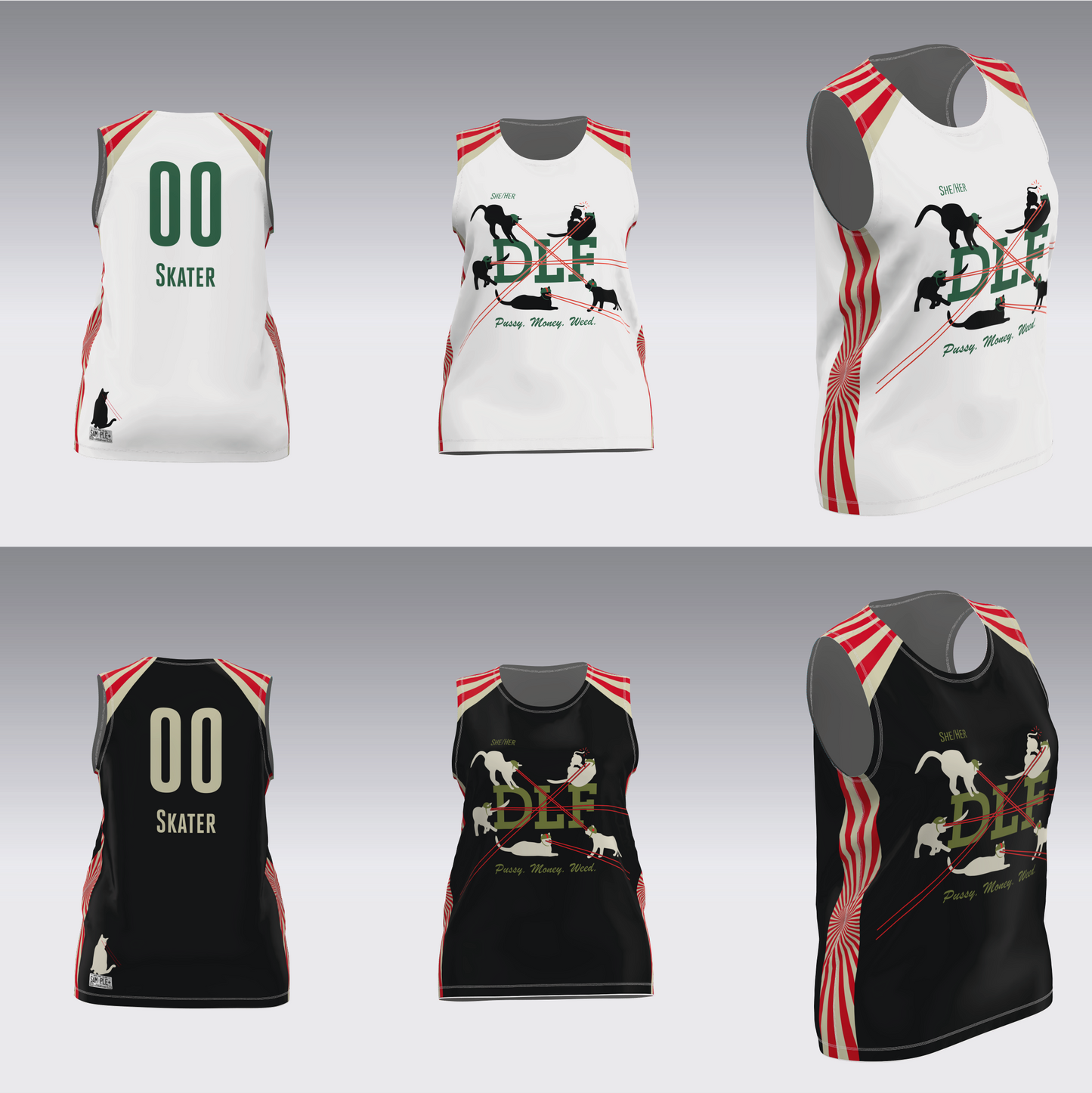 DERBY LIBERATION FRONT WHITE AND BLACK JERSEYS