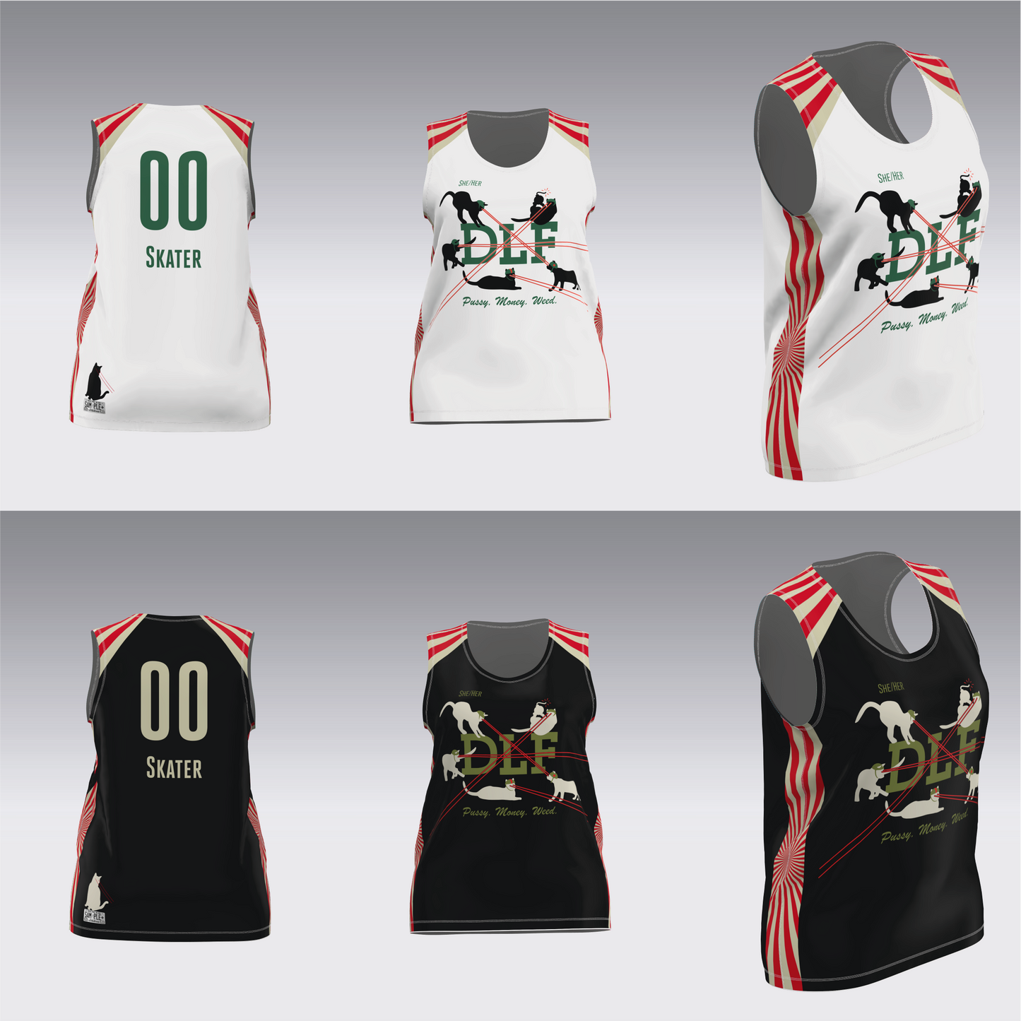 DERBY LIBERATION FRONT WHITE AND BLACK JERSEYS