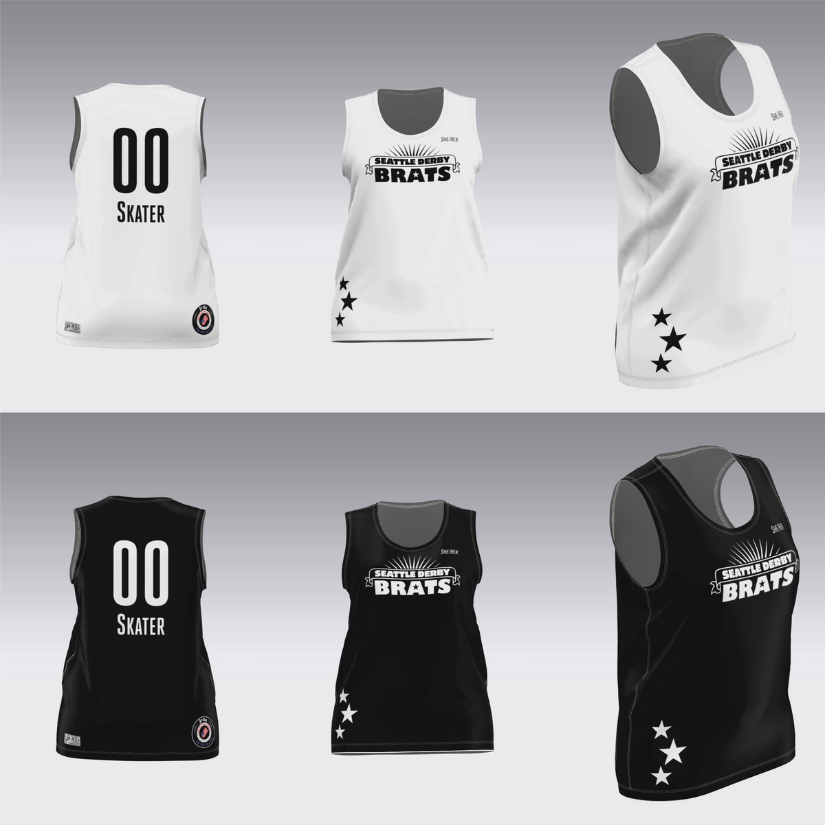 SEATTLE DERBY BRATS GALAXY TRAVEL JERSEYS (NO SIDE BANDS)