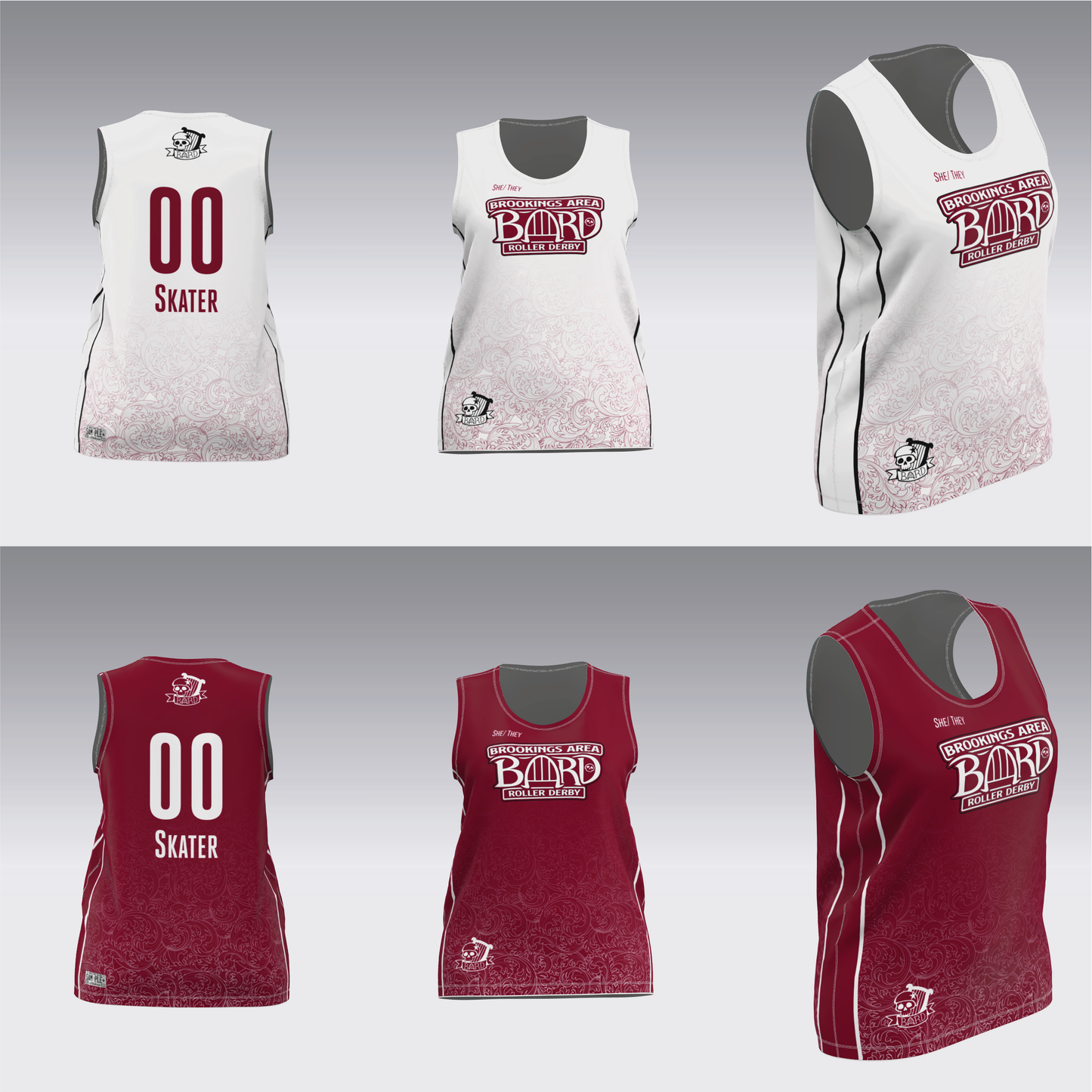 BROOKINGS AREA ROLLER DERBY TRAVEL JERSEYS