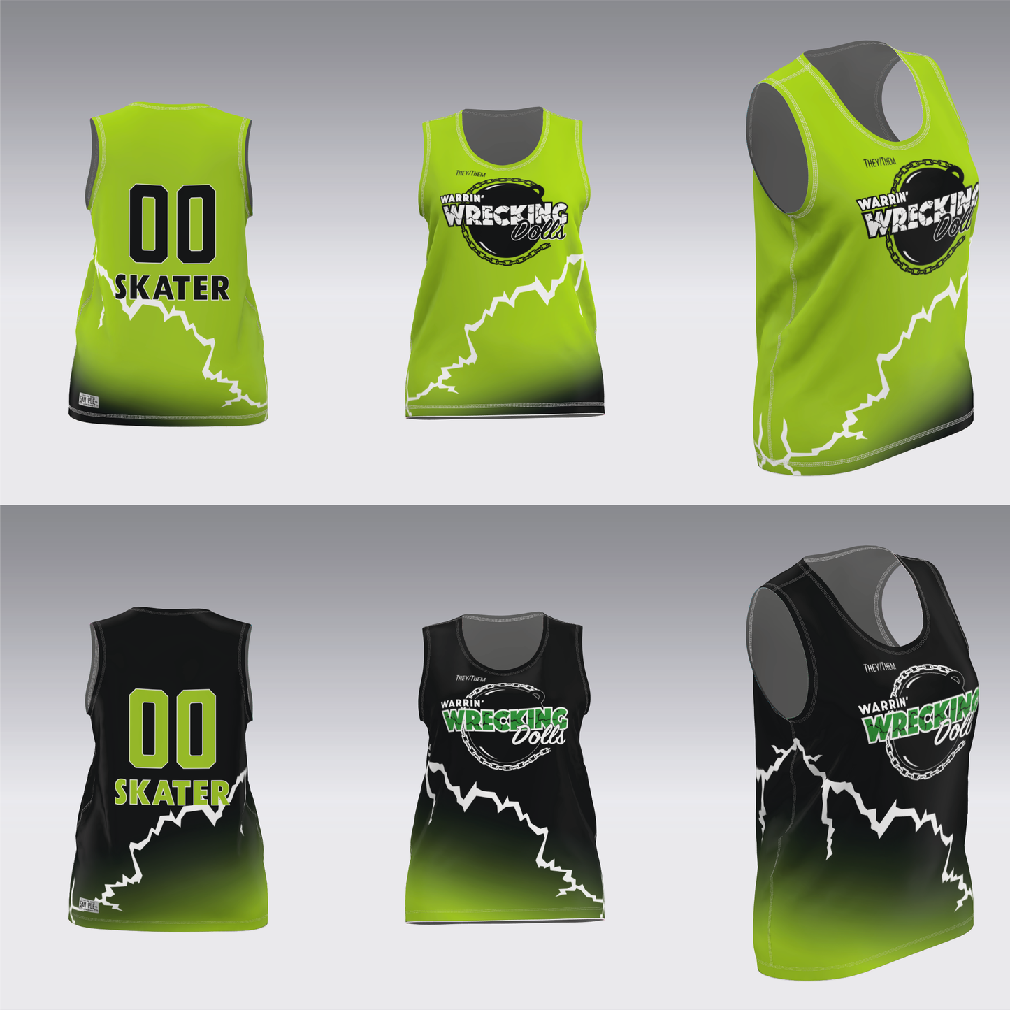 WARRIN' WRECKING DOLLS TRAVEL JERSEYS