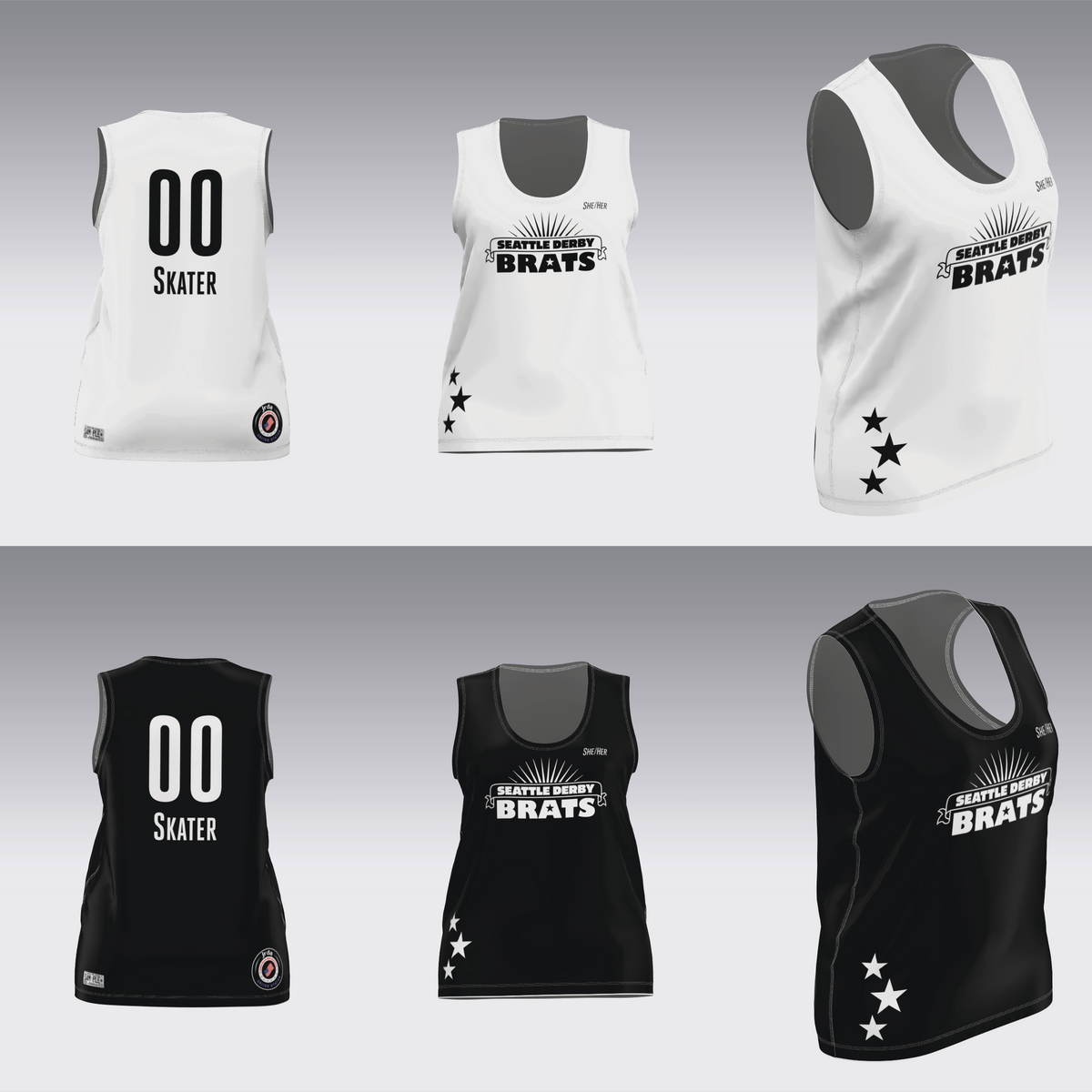 SEATTLE DERBY BRATS GALAXY TRAVEL JERSEYS (NO SIDE BANDS)