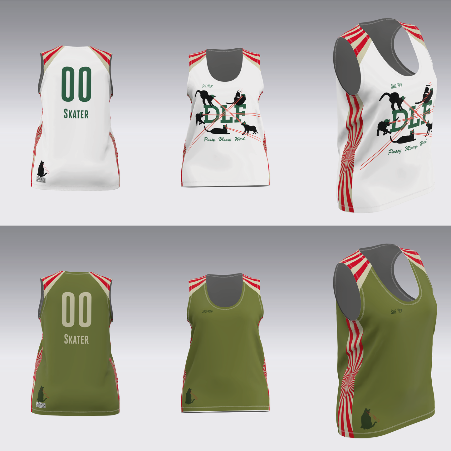 DERBY LIBERATION FRONT WHITE AND GREEN JERSEYS