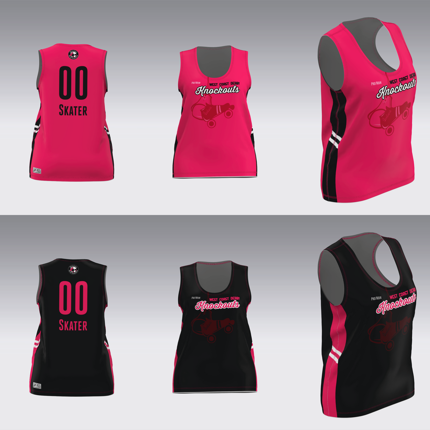 WEST COAST KNOCKOUTS PINK AND BLACK