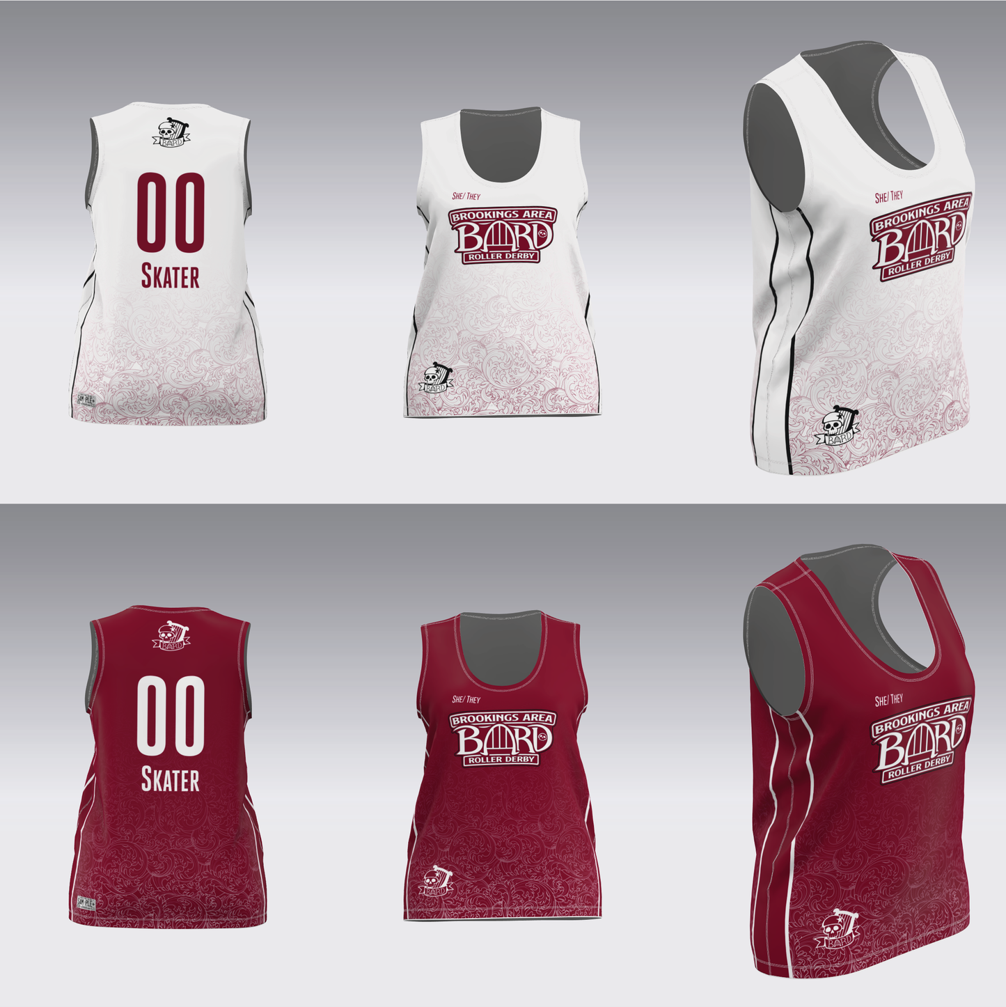 BROOKINGS AREA ROLLER DERBY TRAVEL JERSEYS
