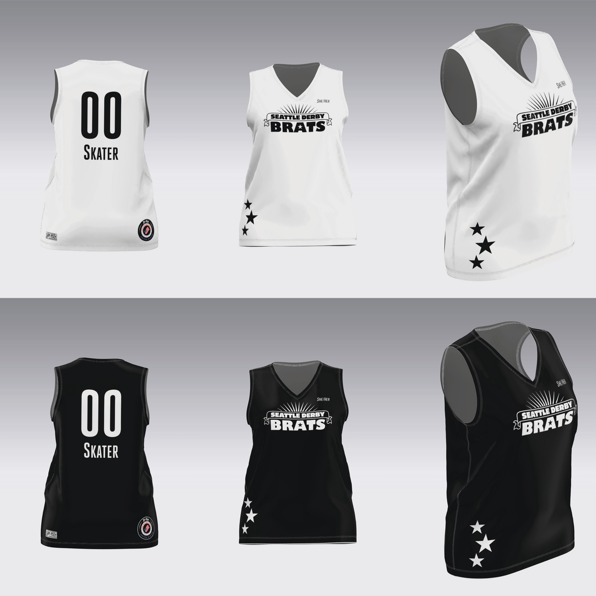 SEATTLE DERBY BRATS GALAXY TRAVEL JERSEYS (NO SIDE BANDS)