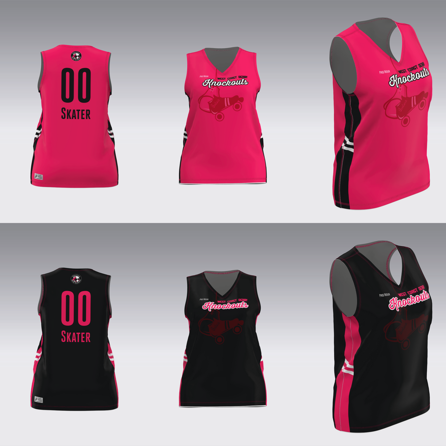 WEST COAST KNOCKOUTS PINK AND BLACK