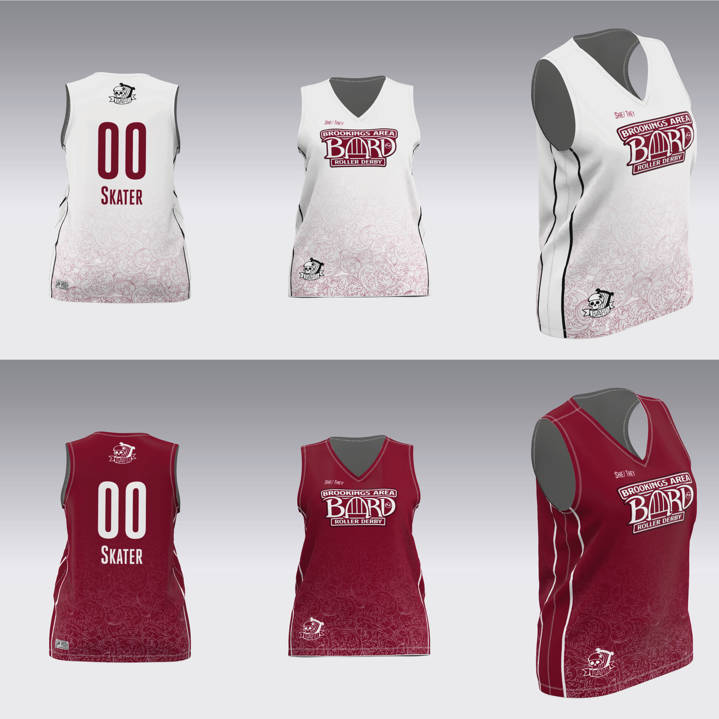 BROOKINGS AREA ROLLER DERBY TRAVEL JERSEYS