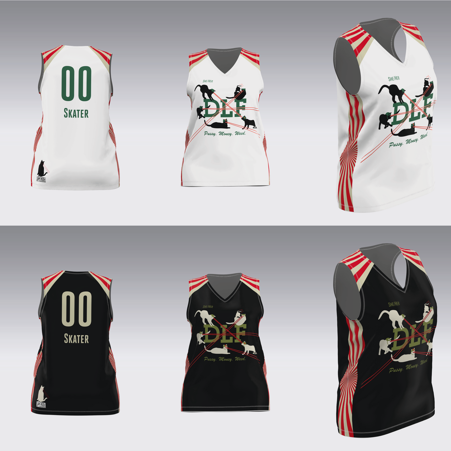 DERBY LIBERATION FRONT WHITE AND BLACK JERSEYS